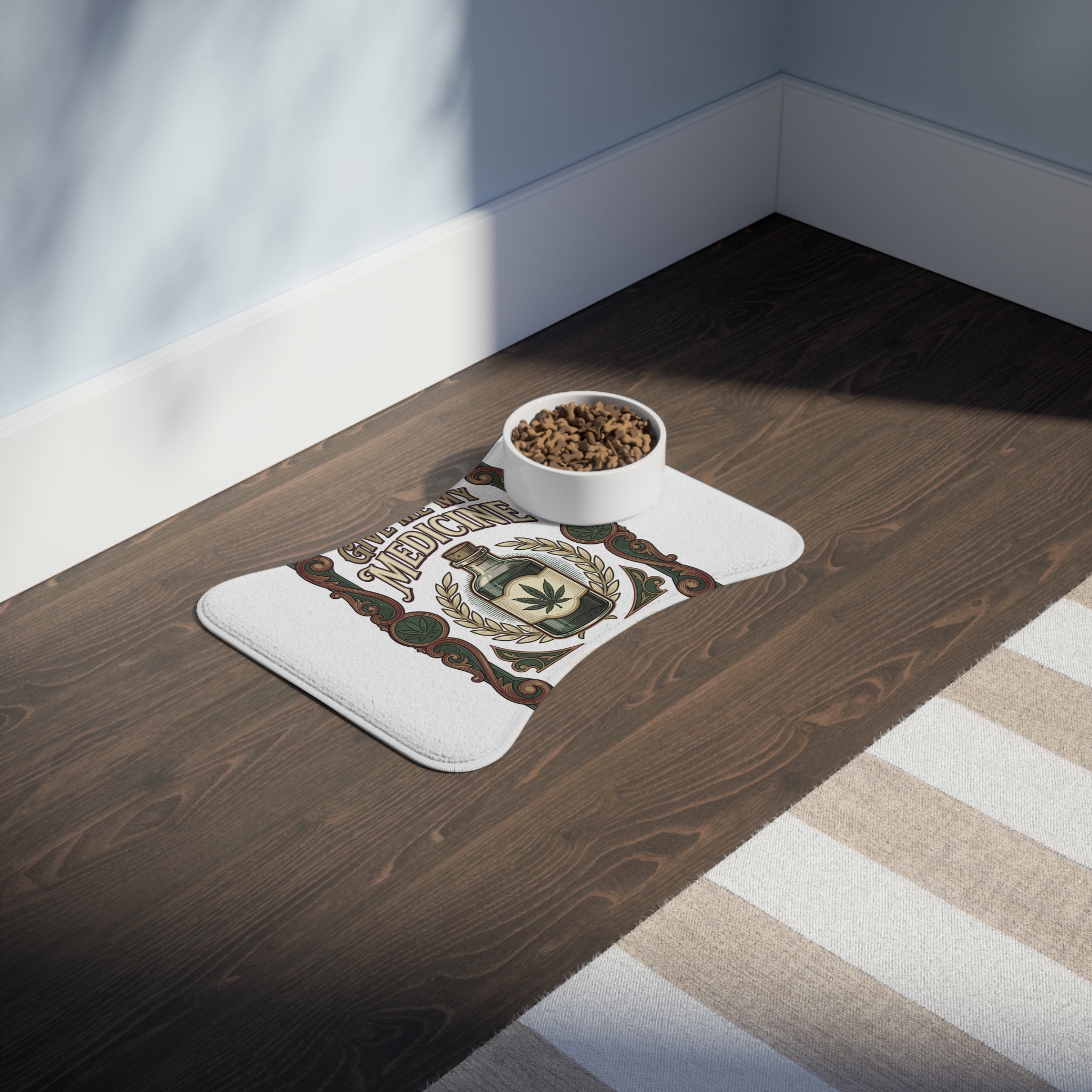 Give Me My Medicine™ Pet Feeding Mat – White – view 3