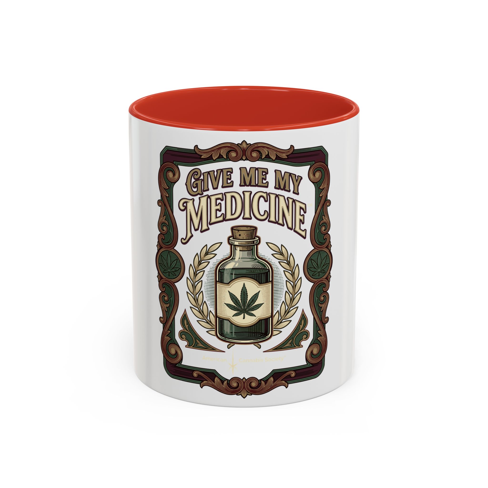 Give Me My Medicine™ Accent Coffee Mug, 11oz or 15oz – Red