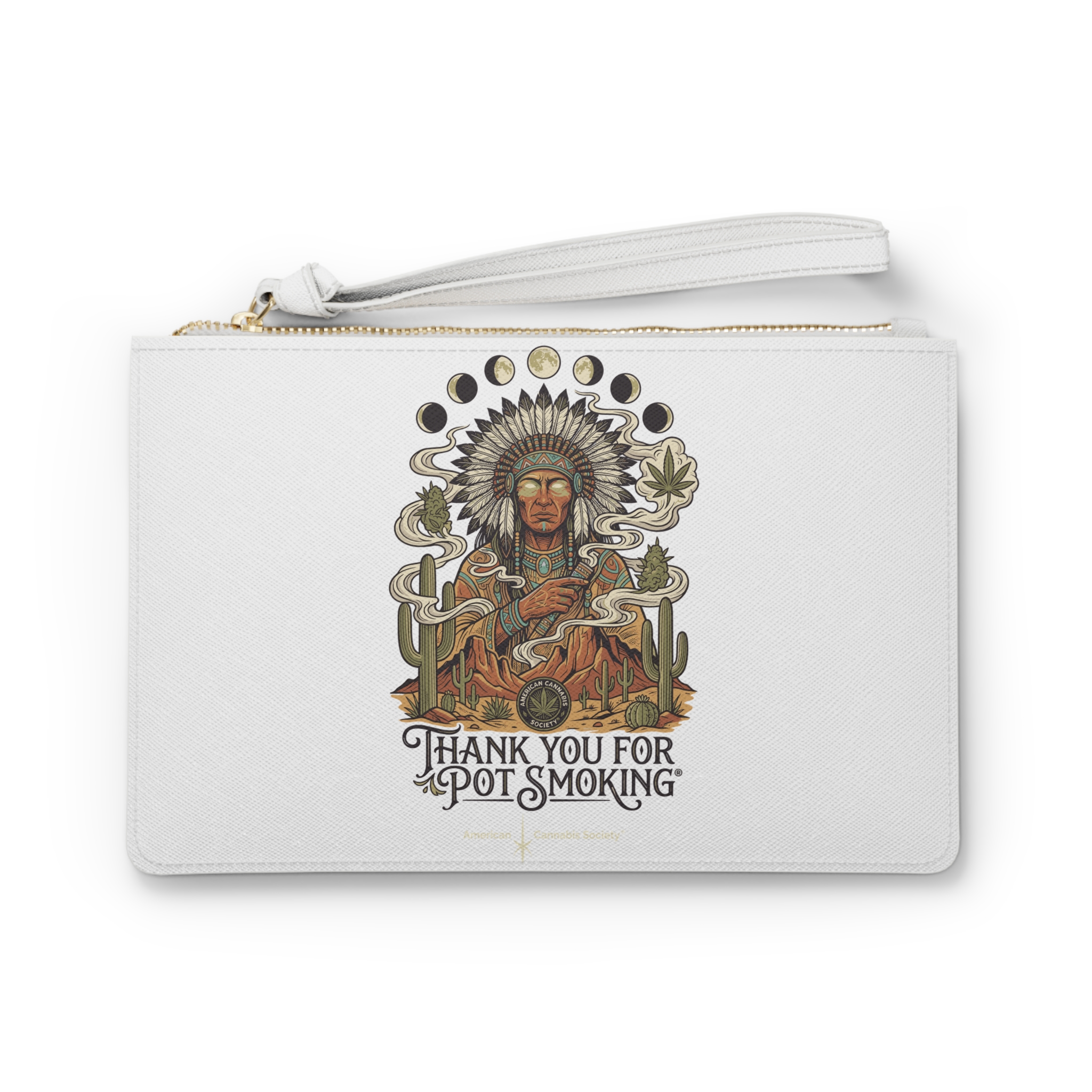 Thank You For Pot Smoking® Desert Chief Faux Leather Clutch Bag – One size