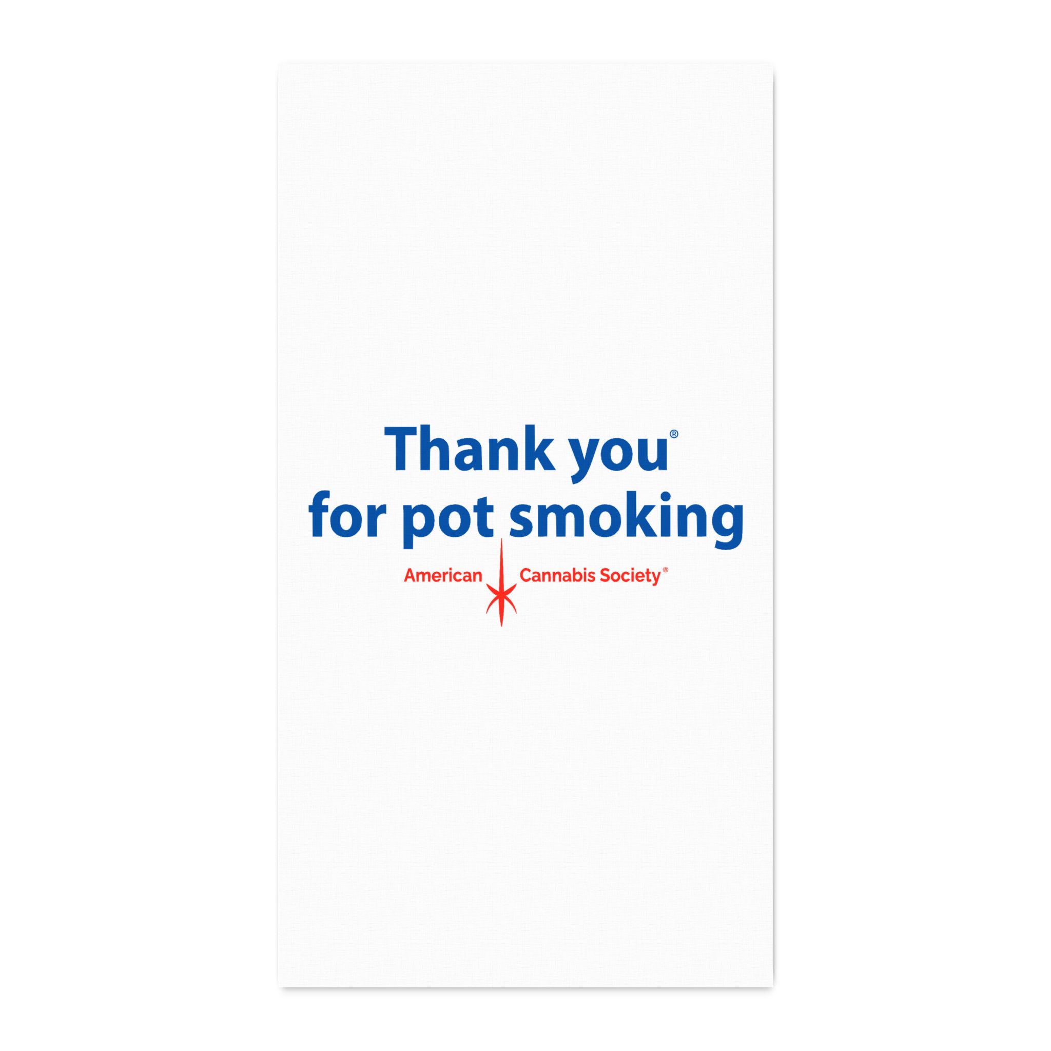 Thank You For Pot Smoking® Faux Linen Fabric by the Yard – 58'' × 108''