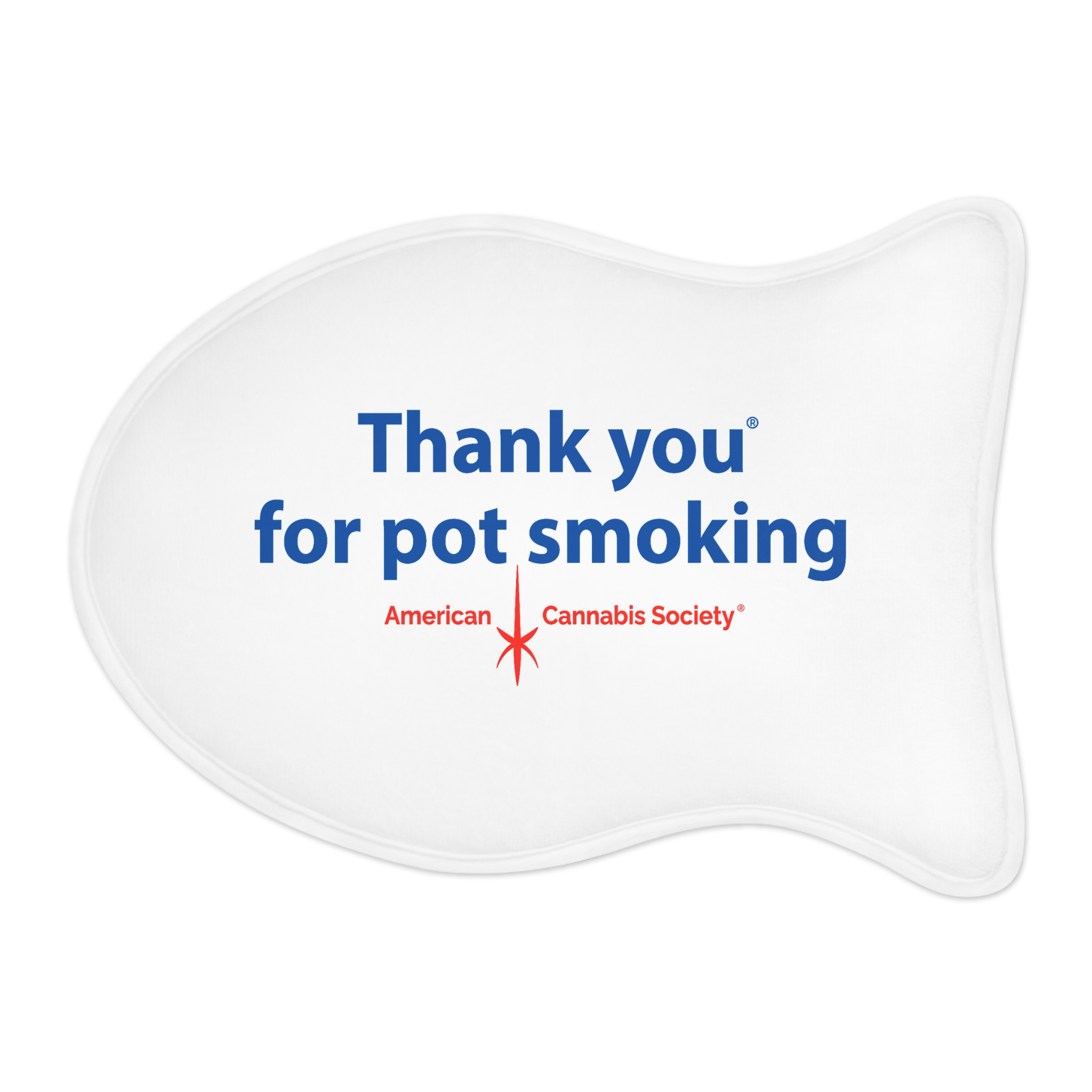 Thank You For Pot Smoking® Pet Feeding Mat – Fish shape (19" × 14")