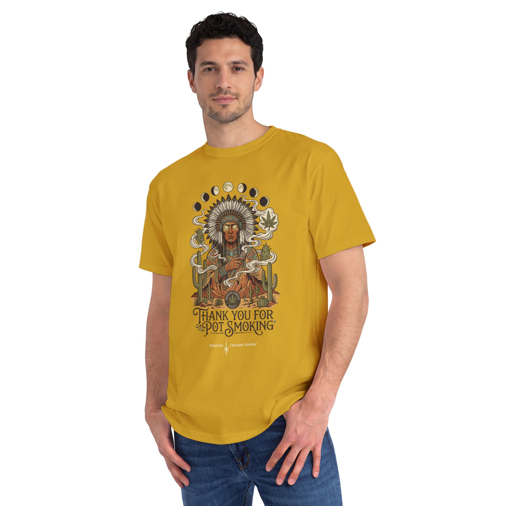 Thank You For Pot Smoking® Desert Chief Organic Unisex Classic Tee – Beehive – view 3