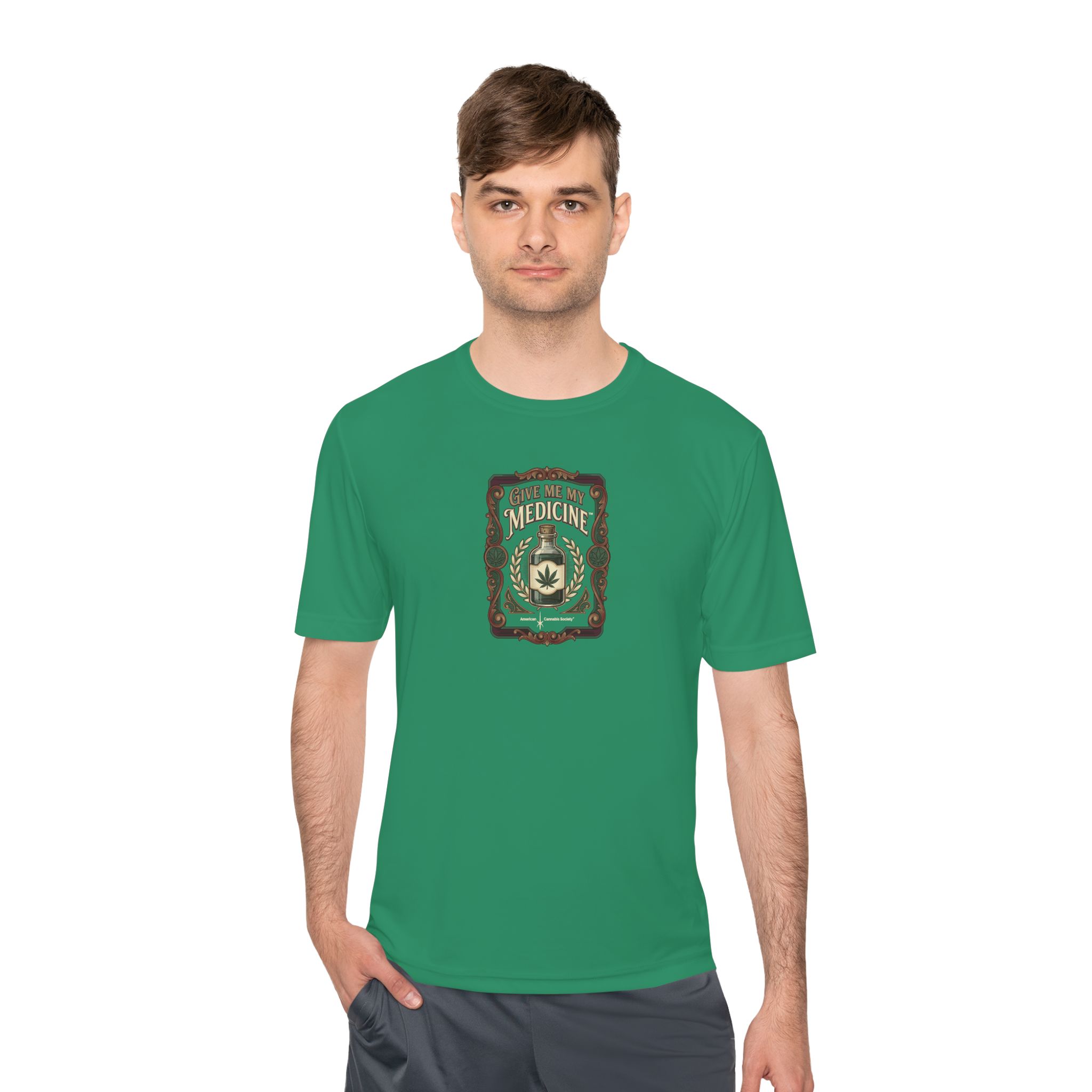 Give Me My Medicine Moisture Wicking Tee – Kelly Green – view 3