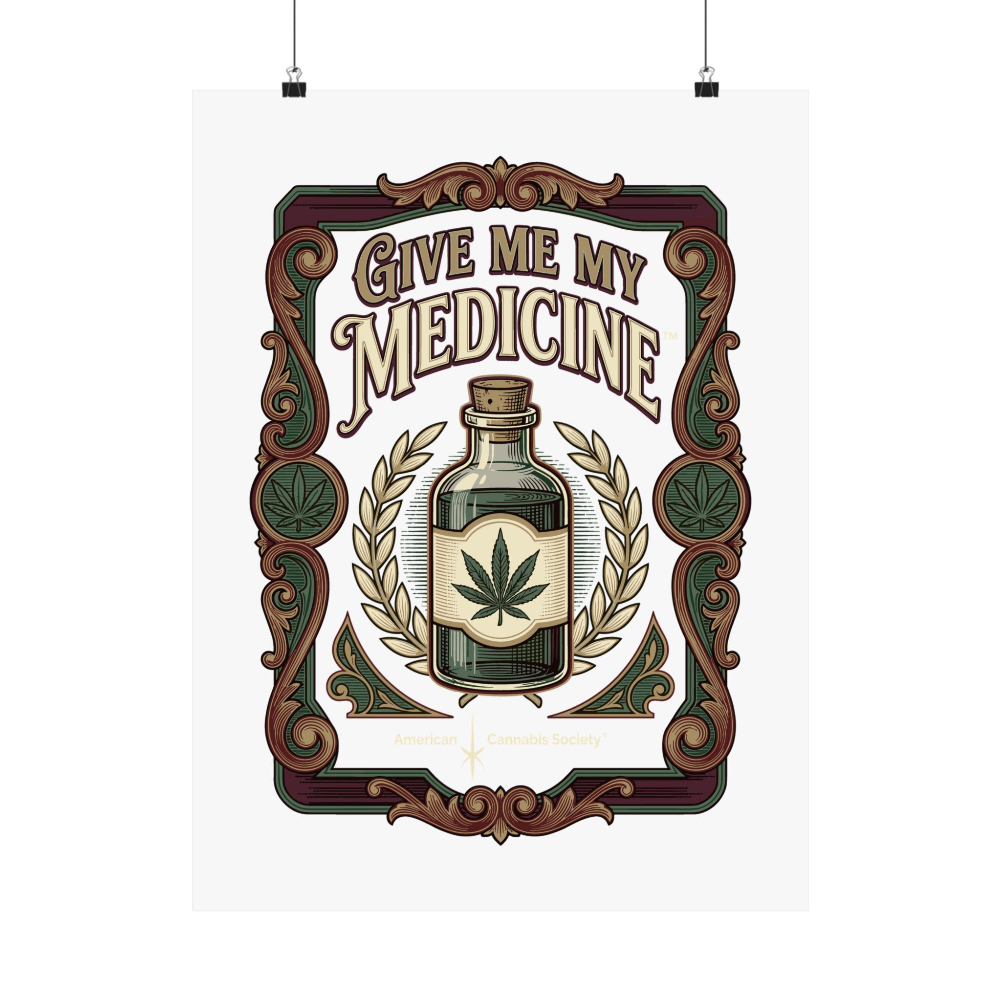 Give Me My Medicine™ Satin Poster, 210gsm – 18″ x 24″ – view 2