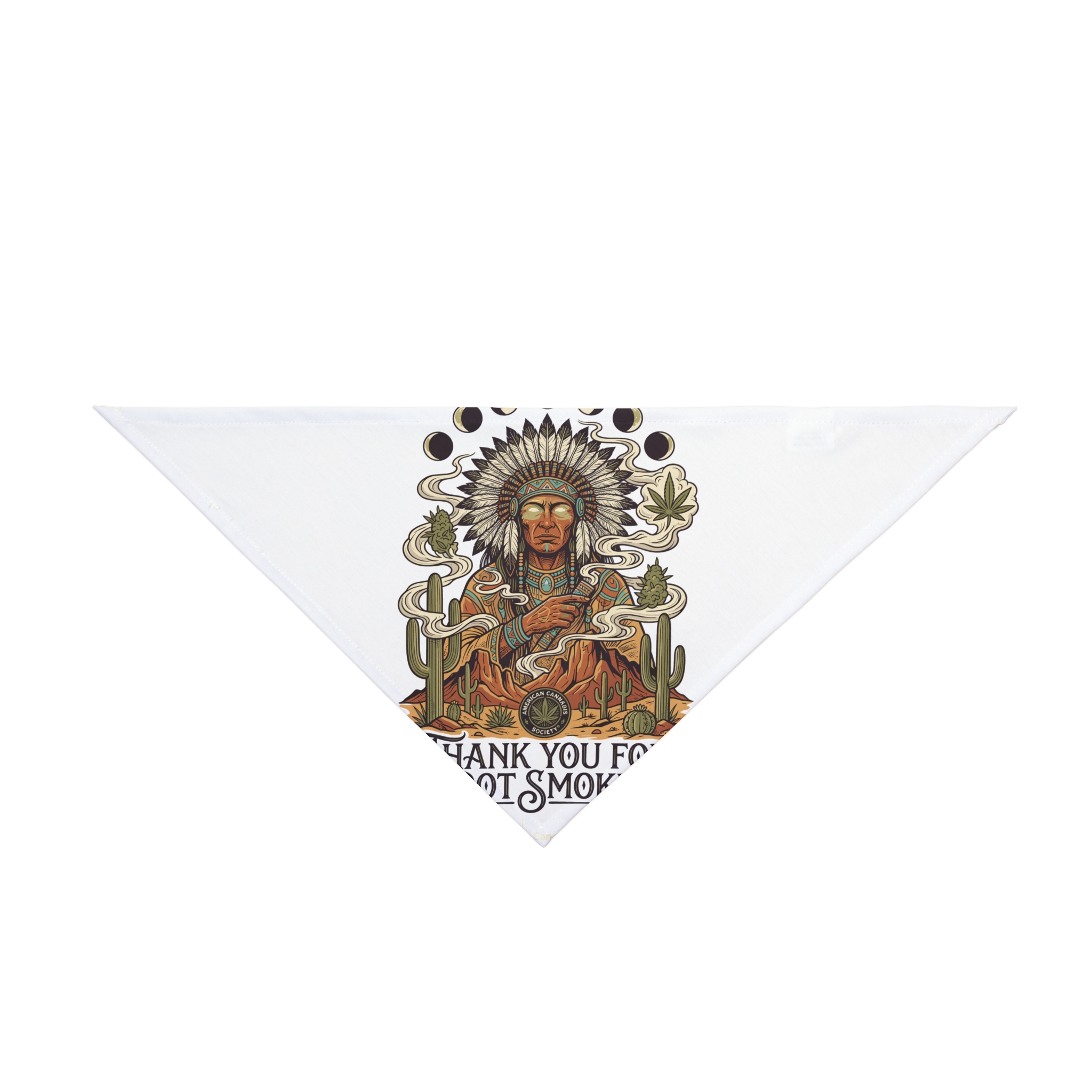 Thank You For Pot Smoking® Desert Chief Pet Bandana – 20" × 10"