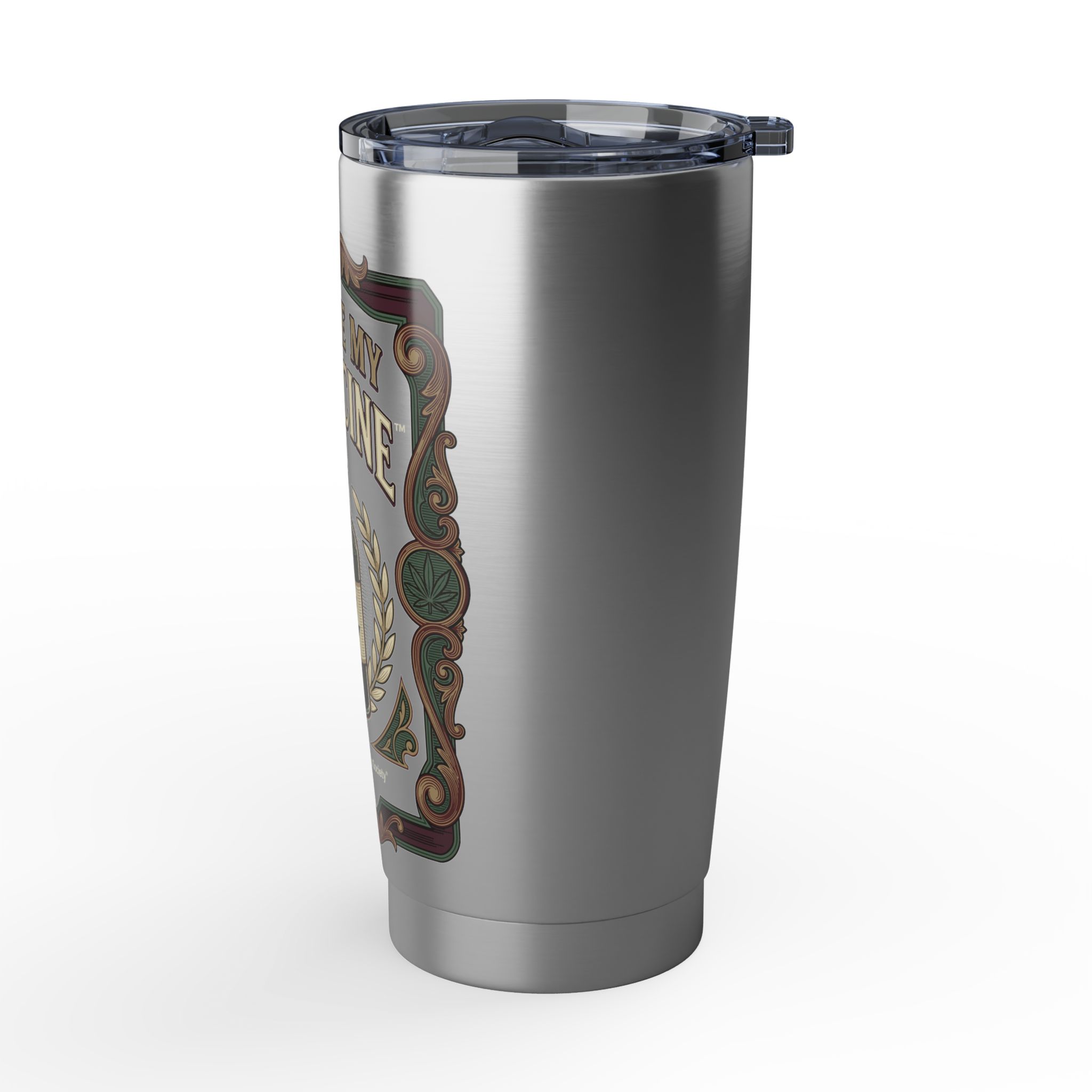 Give Me My Medicine™ 20oz Tumbler with Sliding Lid – Silver – view 3
