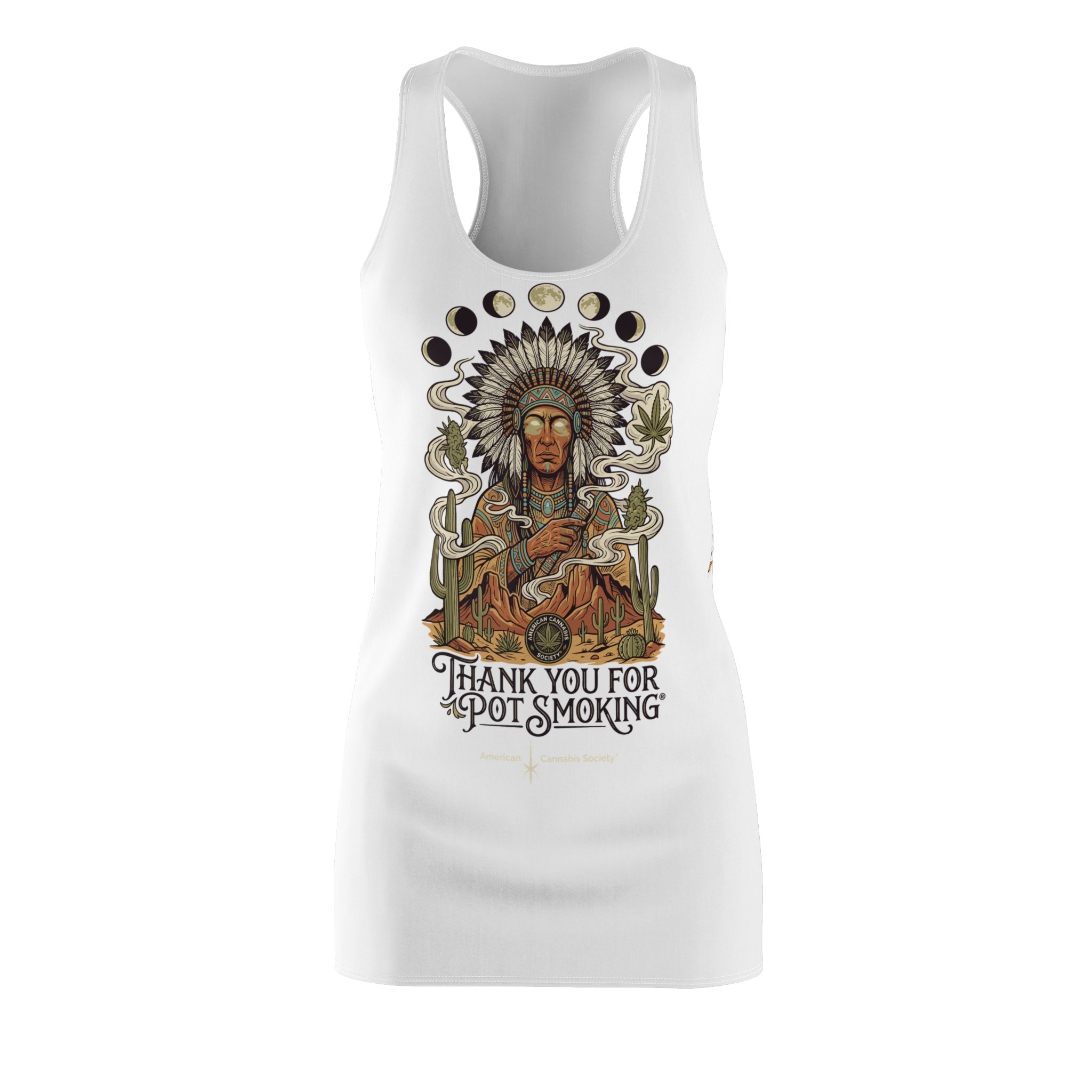 Thank You For Pot Smoking® Desert Chief Women's Racerback Dress