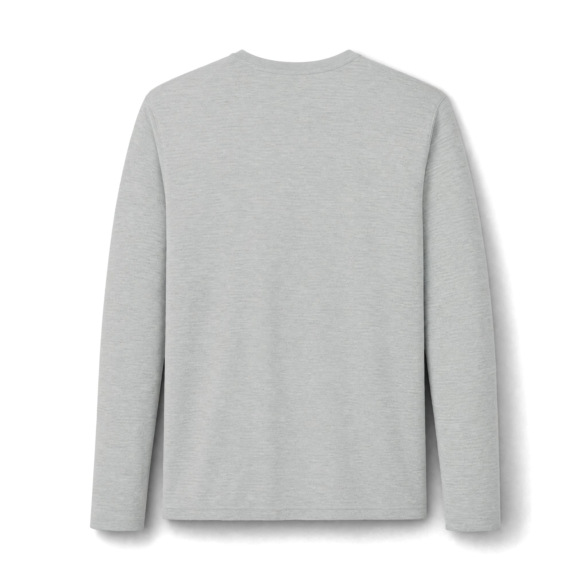 Thank You For Pot Smoking® Long Sleeve Heather Performance Tee – Silver Electric – view 2