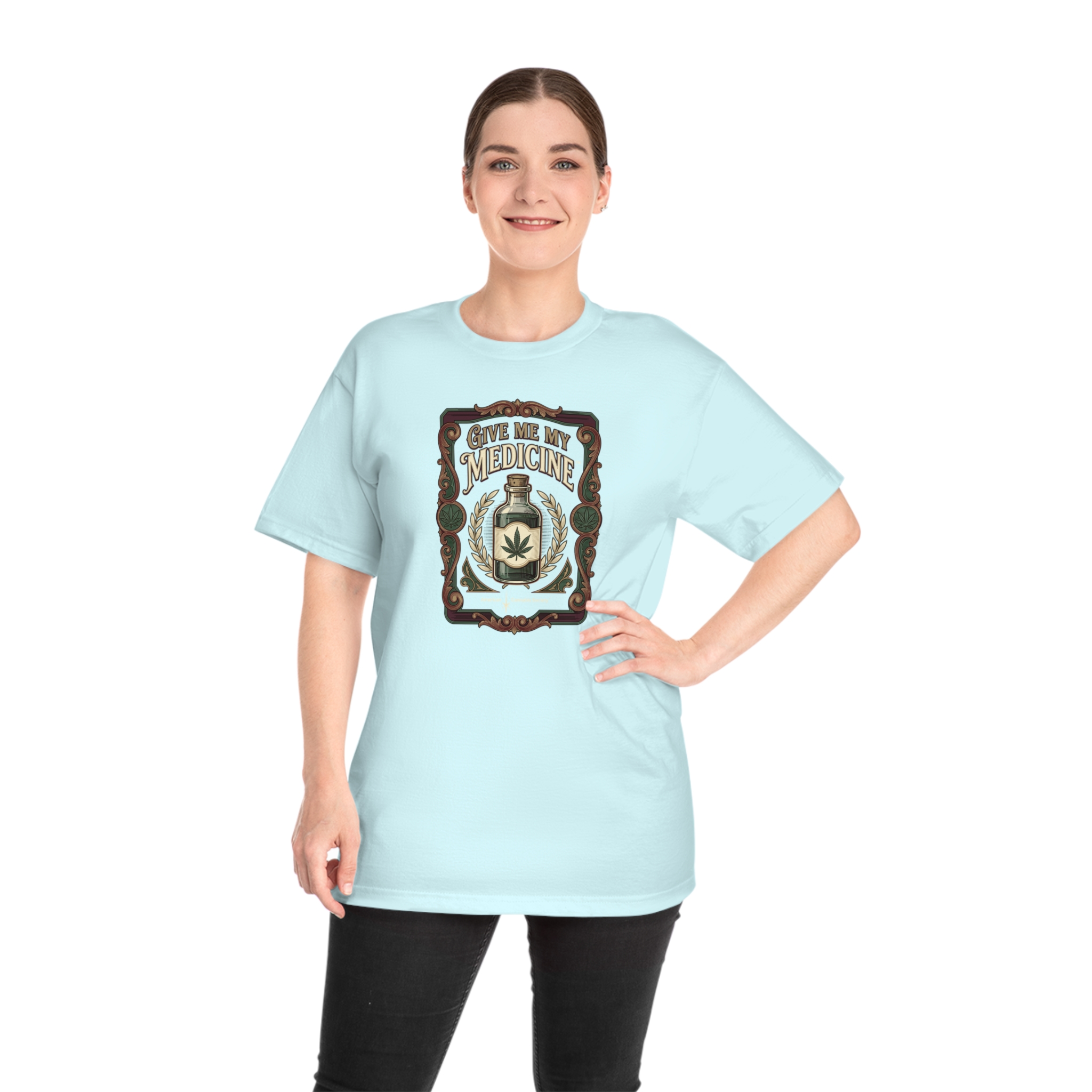 Give Me My Medicine™ Unisex Modern-Classic Tee – Chambray – view 3