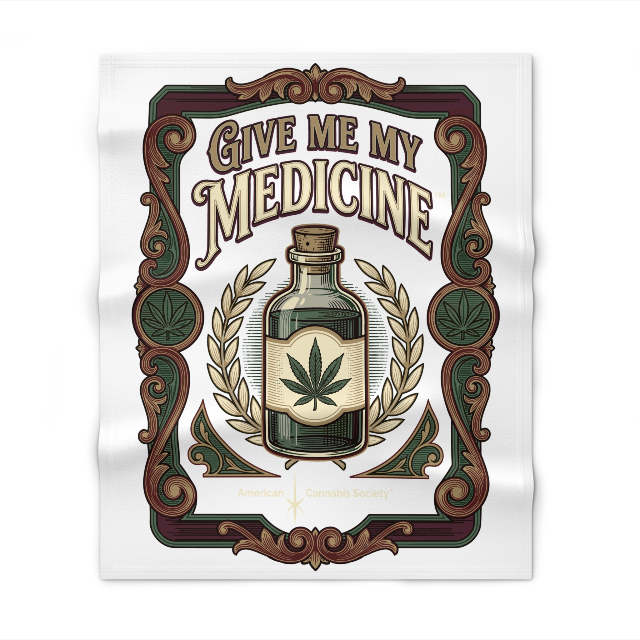 Give Me My Medicine™ Throw Blanket – White base