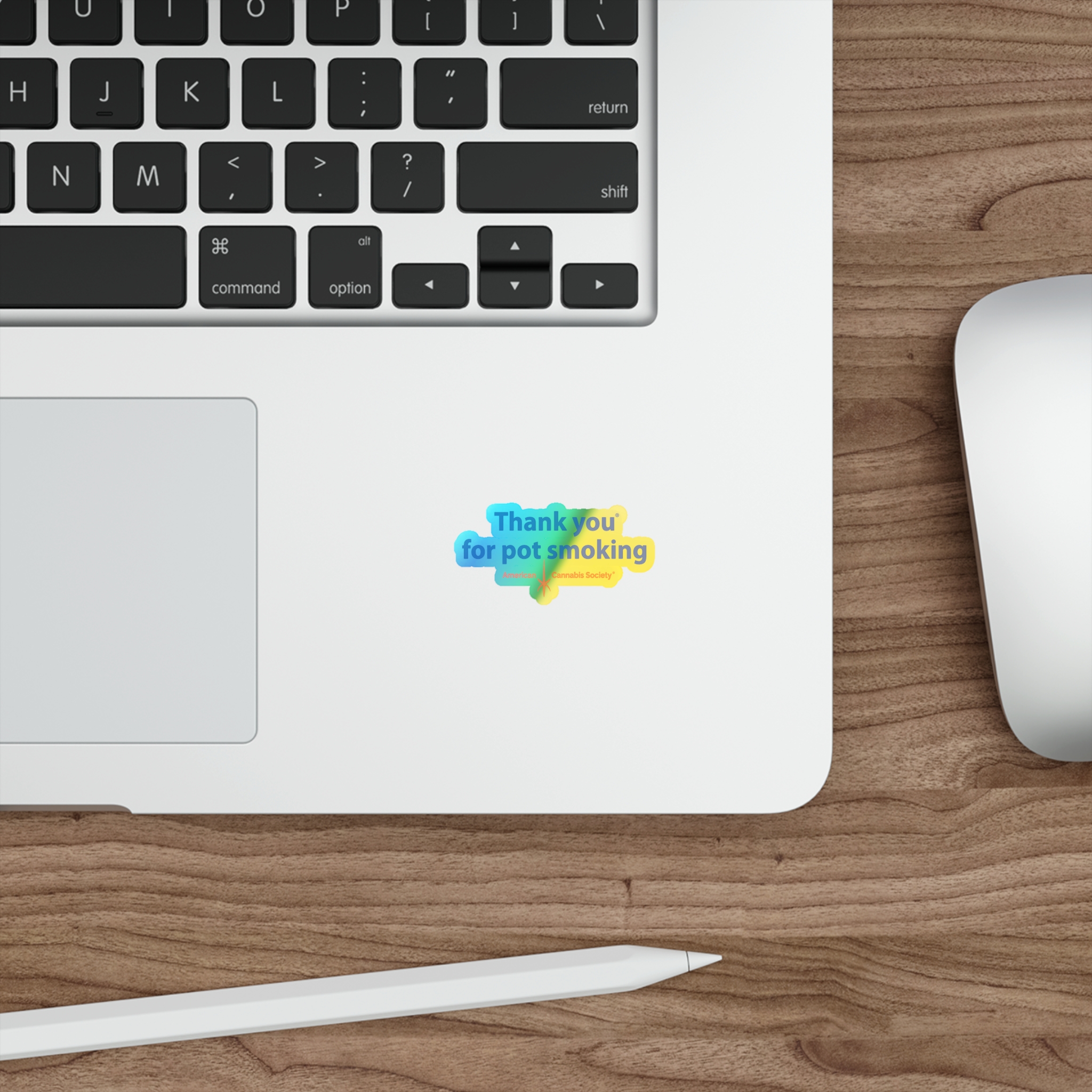 Thank You For Pot Smoking® Holographic Sticker – view 2