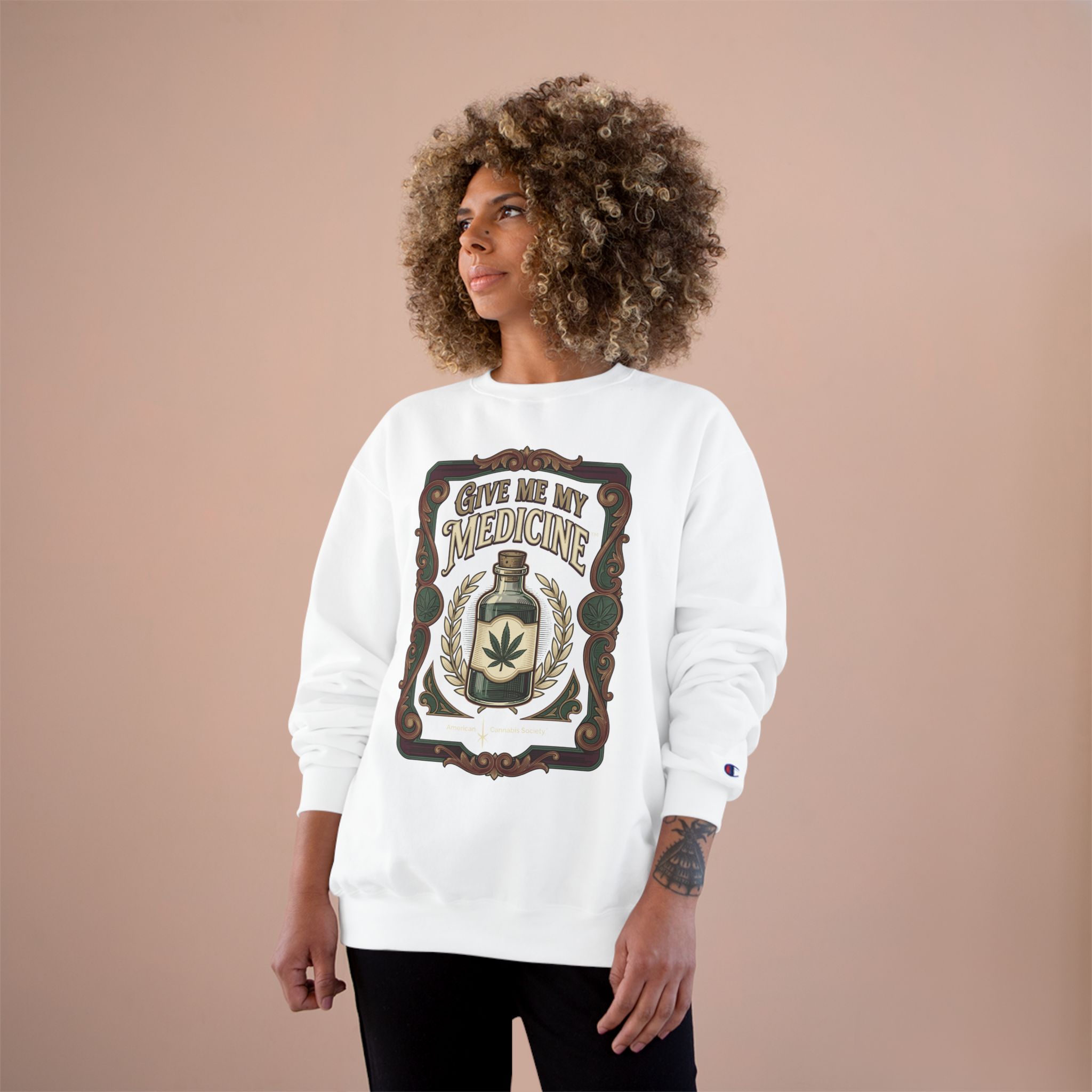 Give Me My Medicine™ Heavyweight Crewneck Sweatshirt – White, view 4
