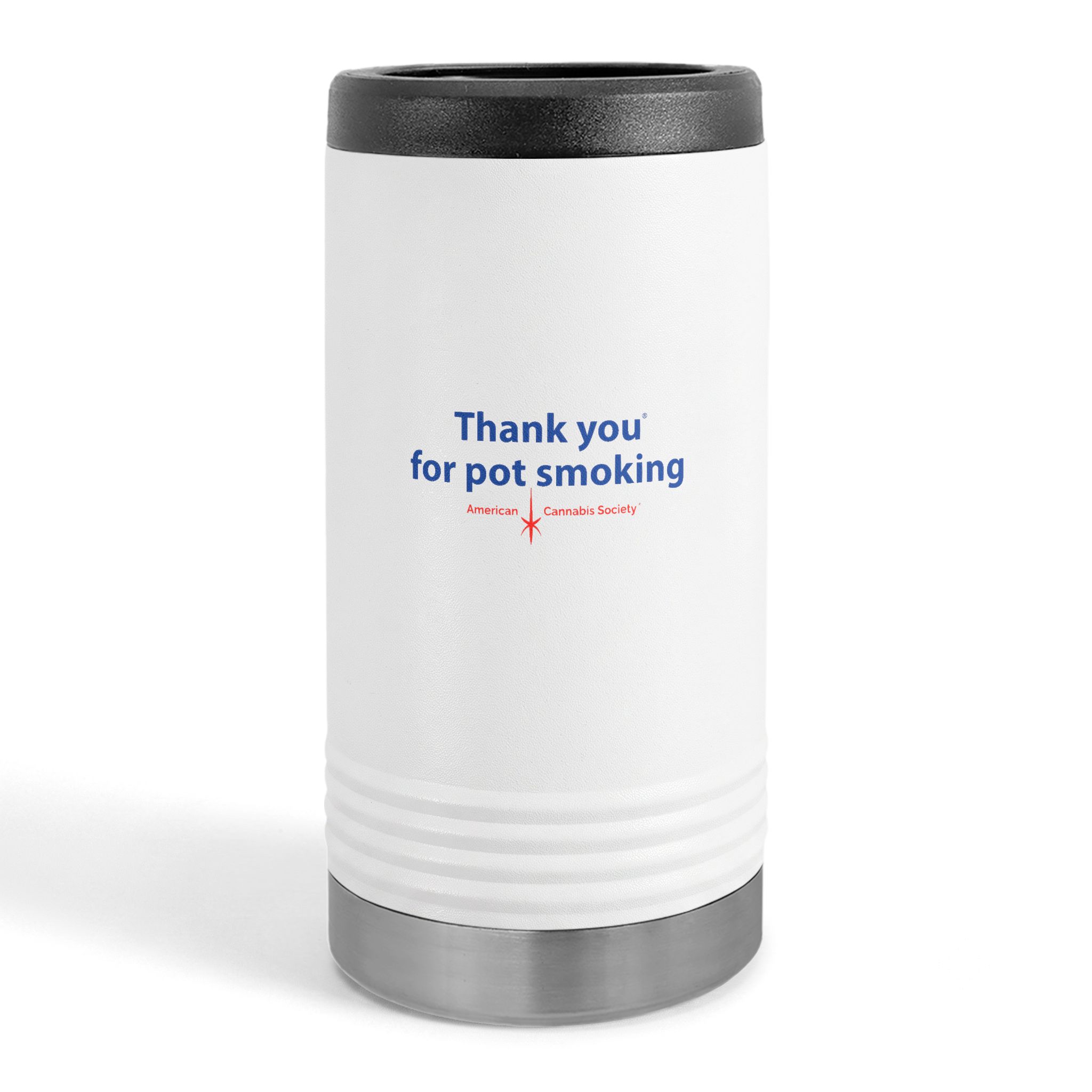 Thank You For Pot Smoking® Slim Can Holder – White