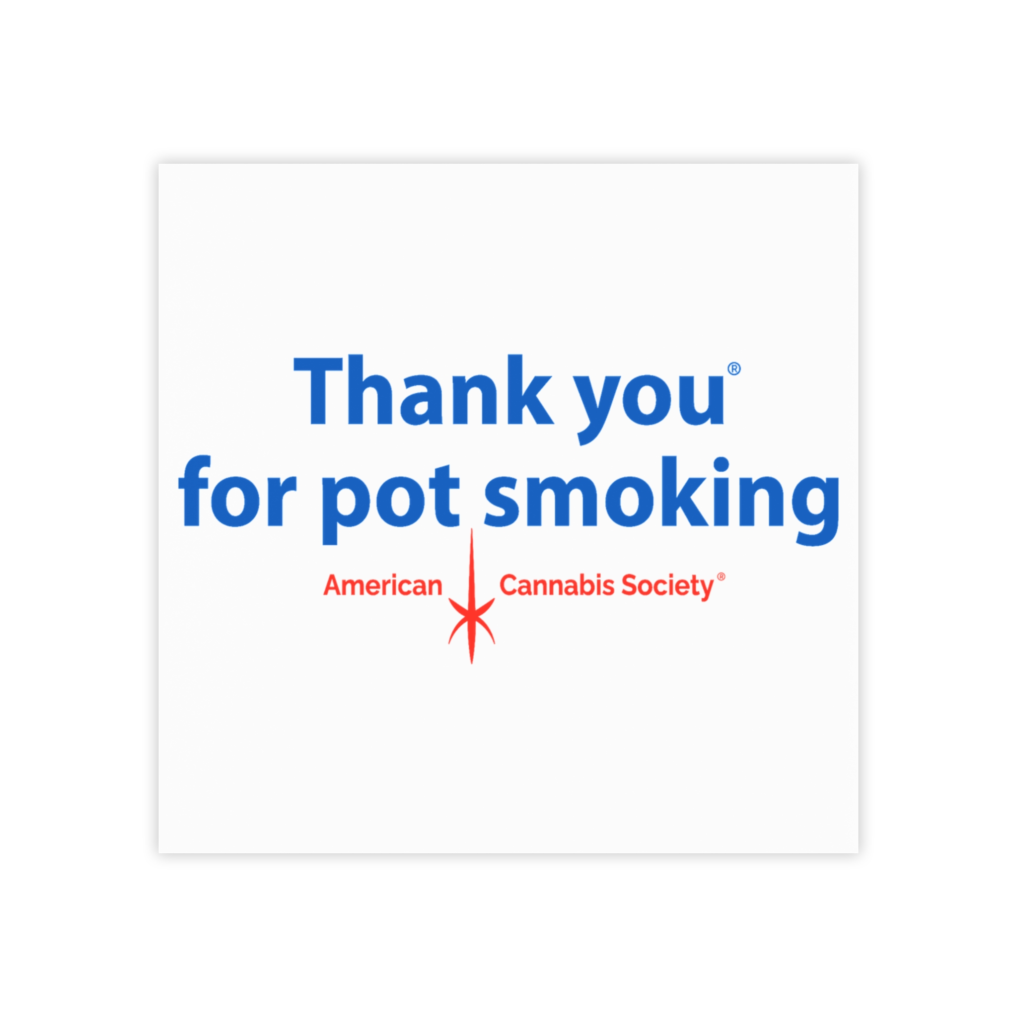 Thank You For Pot Smoking® Sticky Note Pad – 3" x 3", White