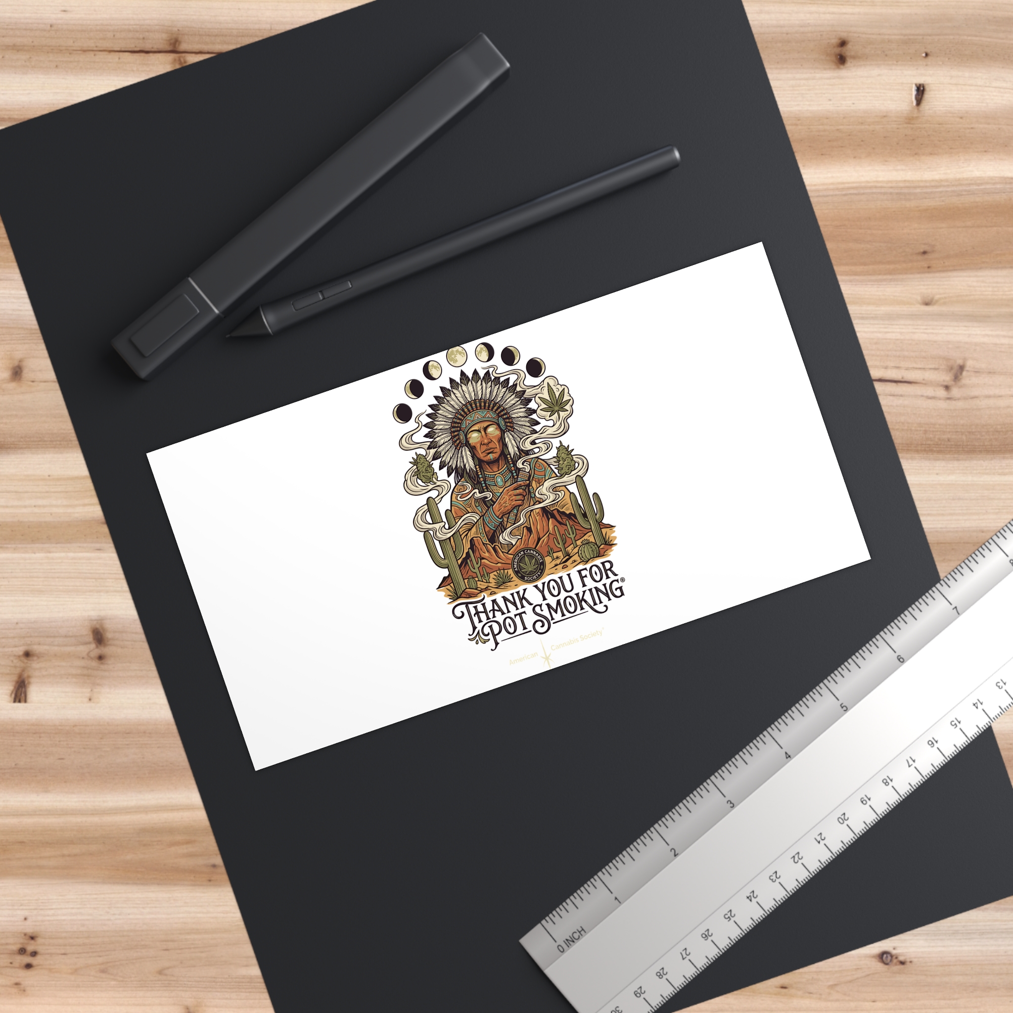 Thank You For Pot Smoking® Bumper Sticker – view 3
