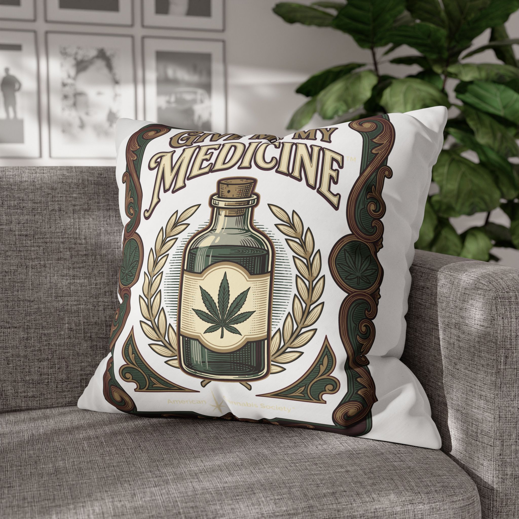 Give Me My Medicine™ Square Canvas Pillowcase – 26" × 26" – view 6