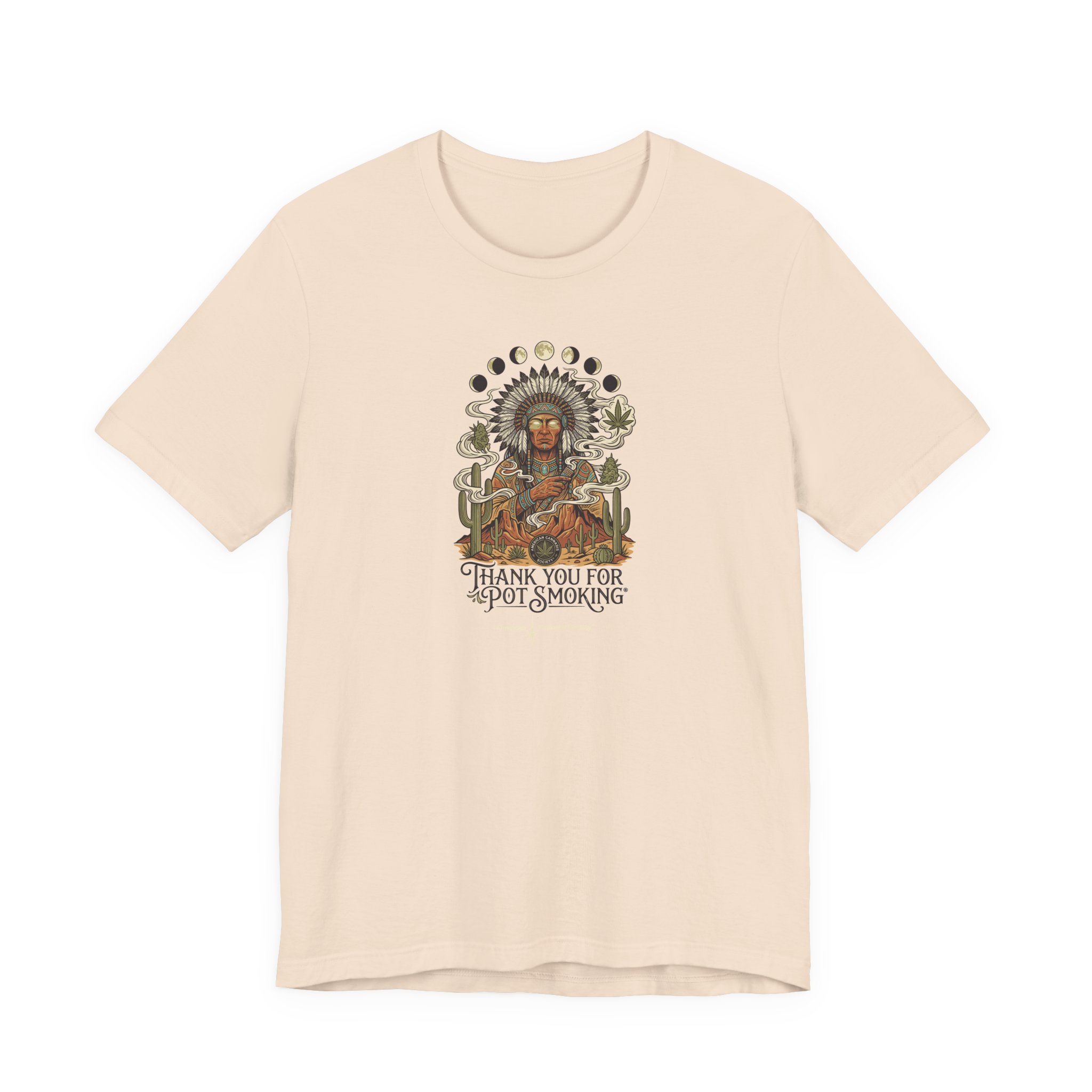 Thank You For Pot Smoking® Desert Chief Unisex Jersey Tee – Soft Cream