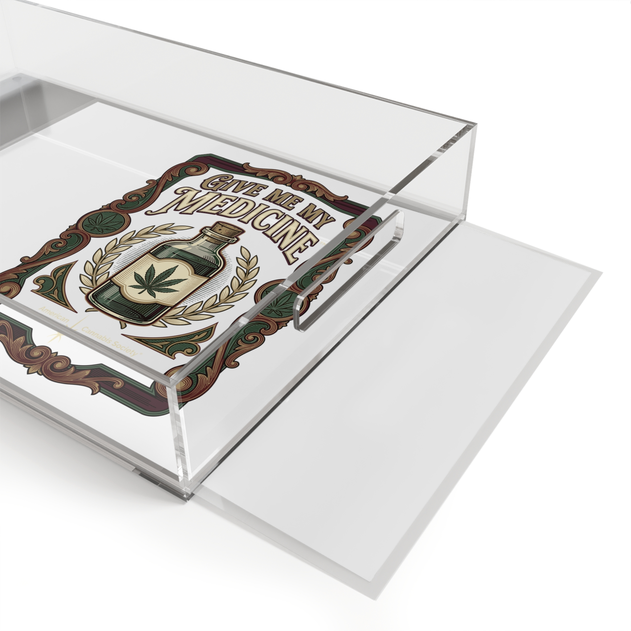 Give Me My Medicine™ Acrylic Serving Tray – Clear – view 3