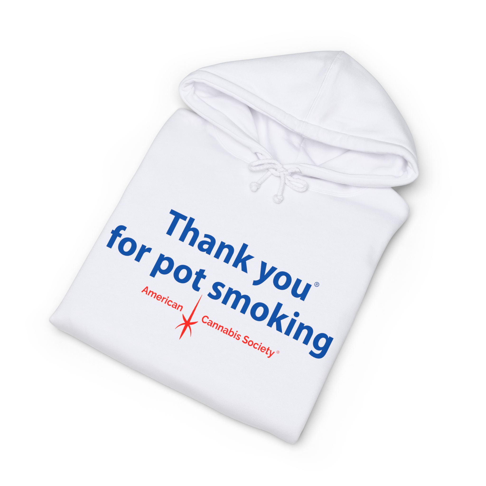 Thank You For Pot Smoking® Heavyweight Pullover Hoodie – White view 3