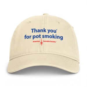 Thank You For Pot Smoking® Coastal Washed Cap – Ivory