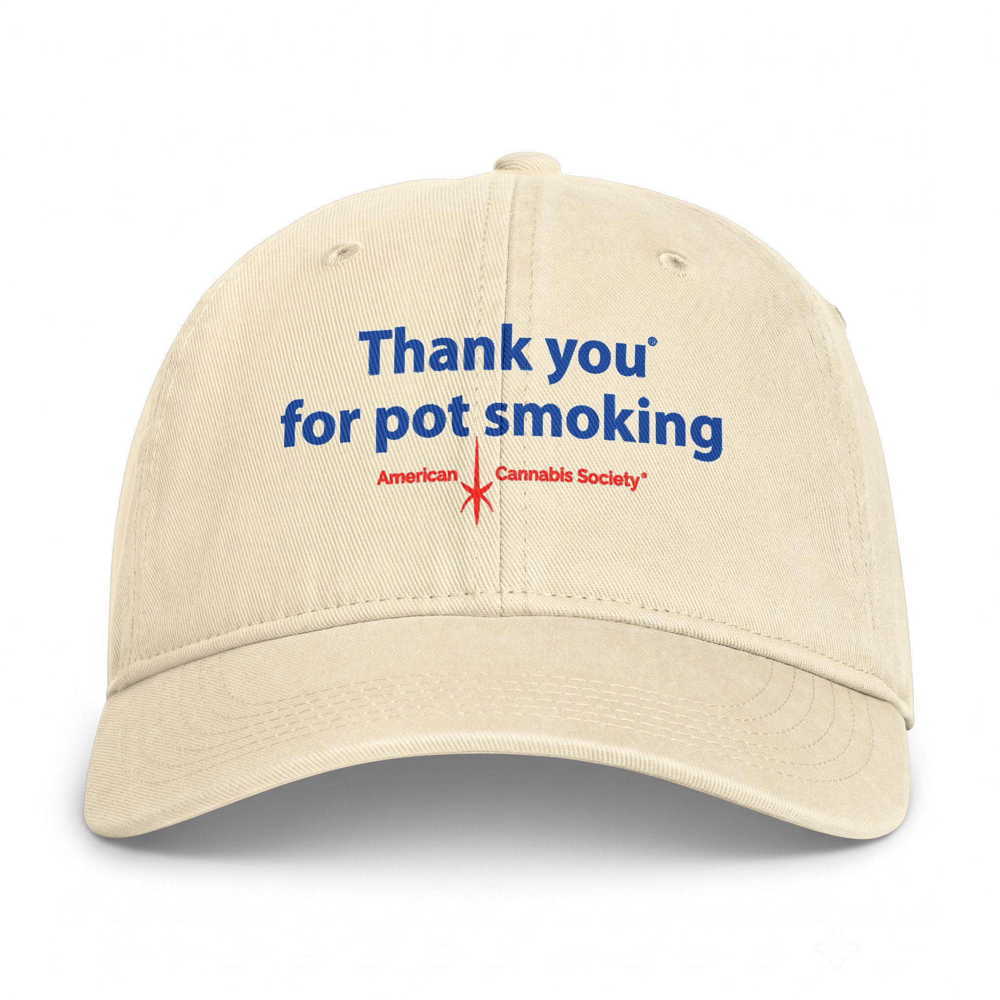 Thank You For Pot Smoking® Coastal Washed Cap – Ivory