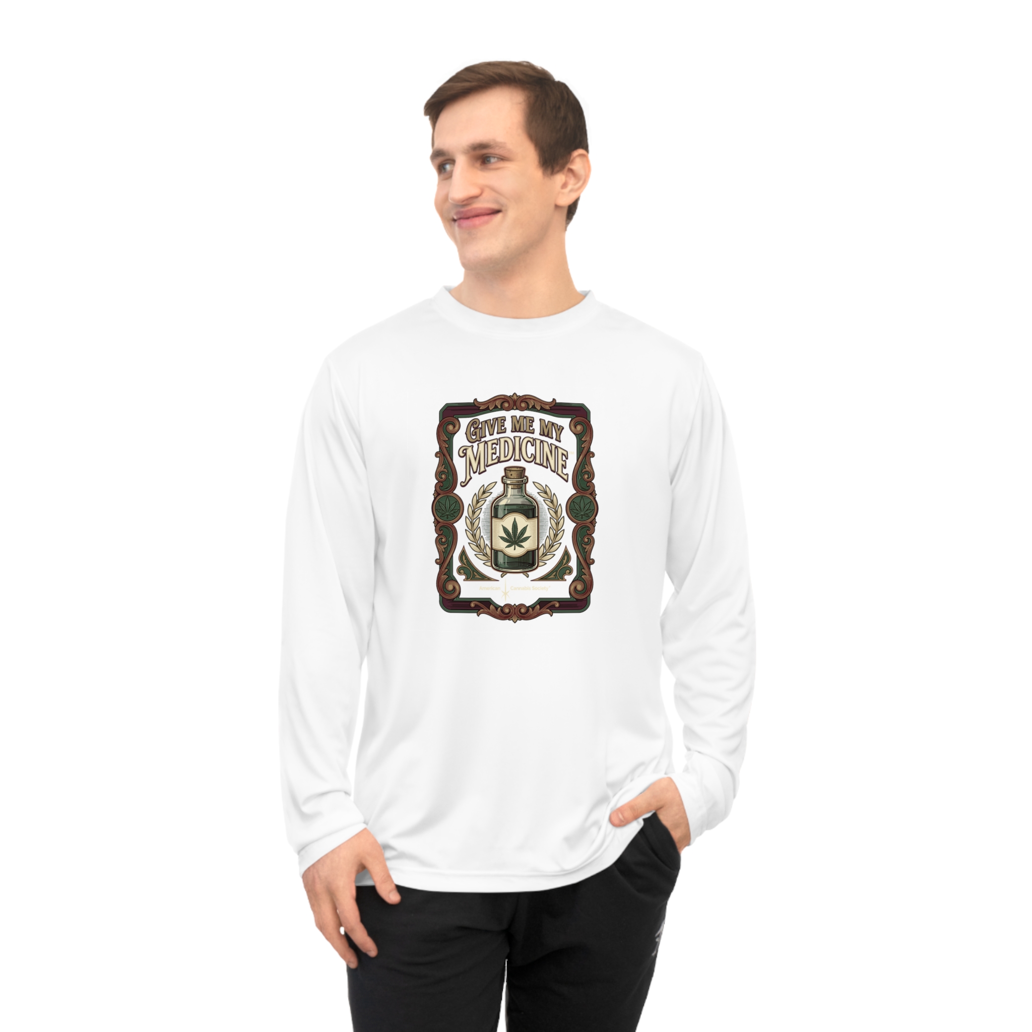 Give Me My Medicine Performance Long Sleeve – White – view 4