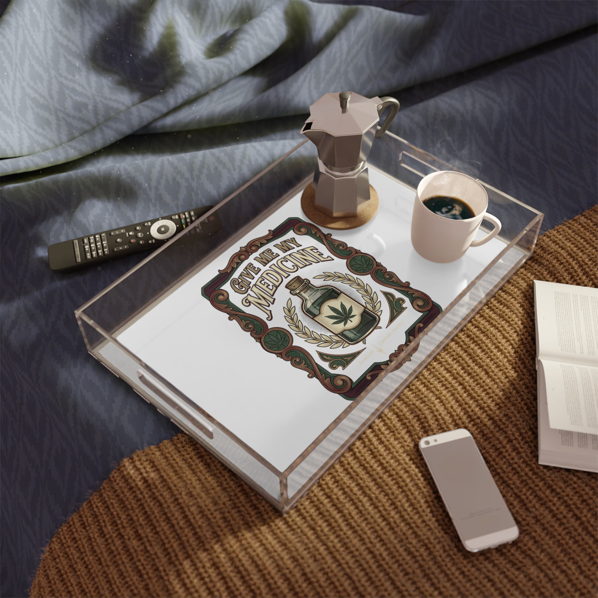 Give Me My Medicine™ Acrylic Serving Tray – Clear – view 4