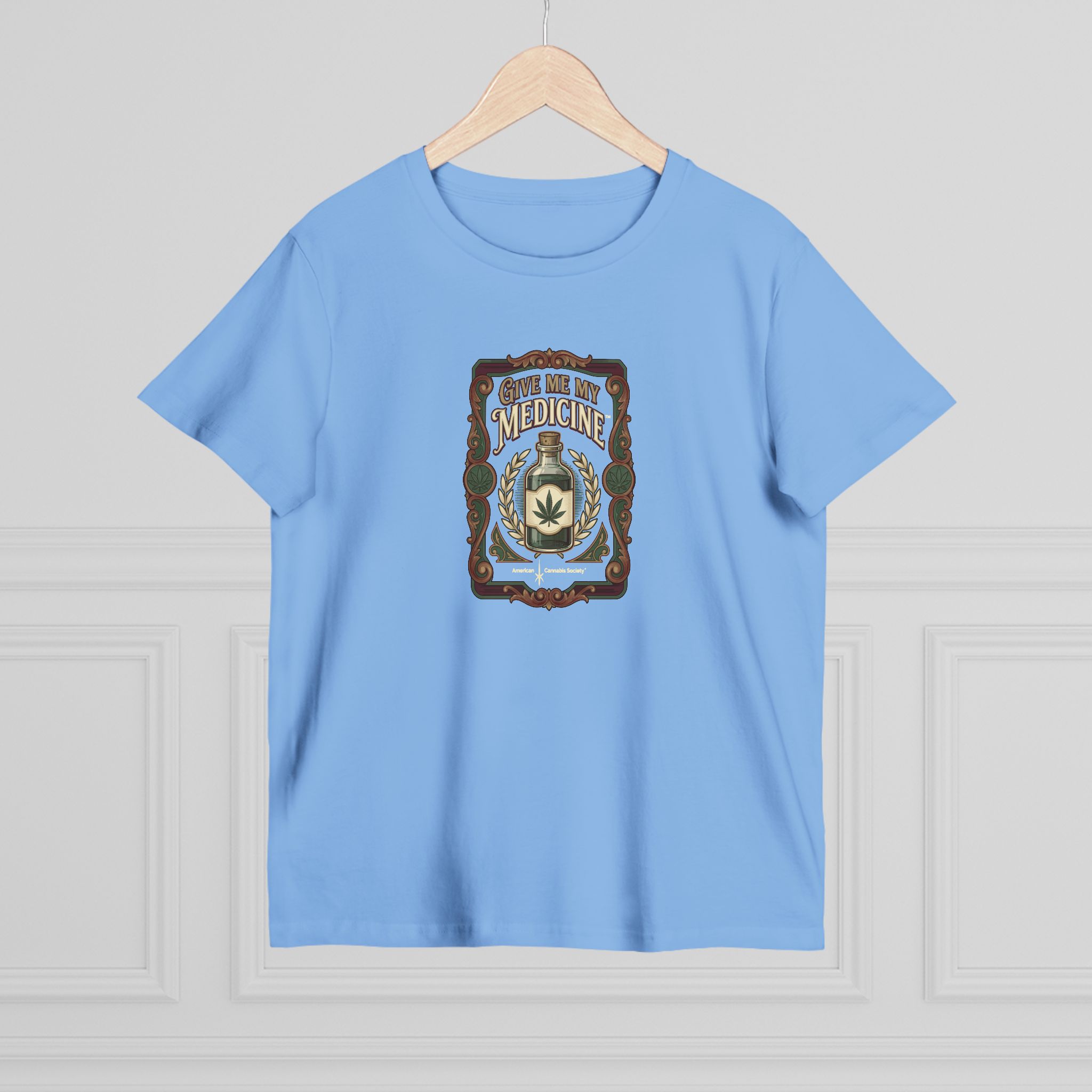 Give Me My Medicine™ Women's Maple Tee – Carolina Blue, view 4