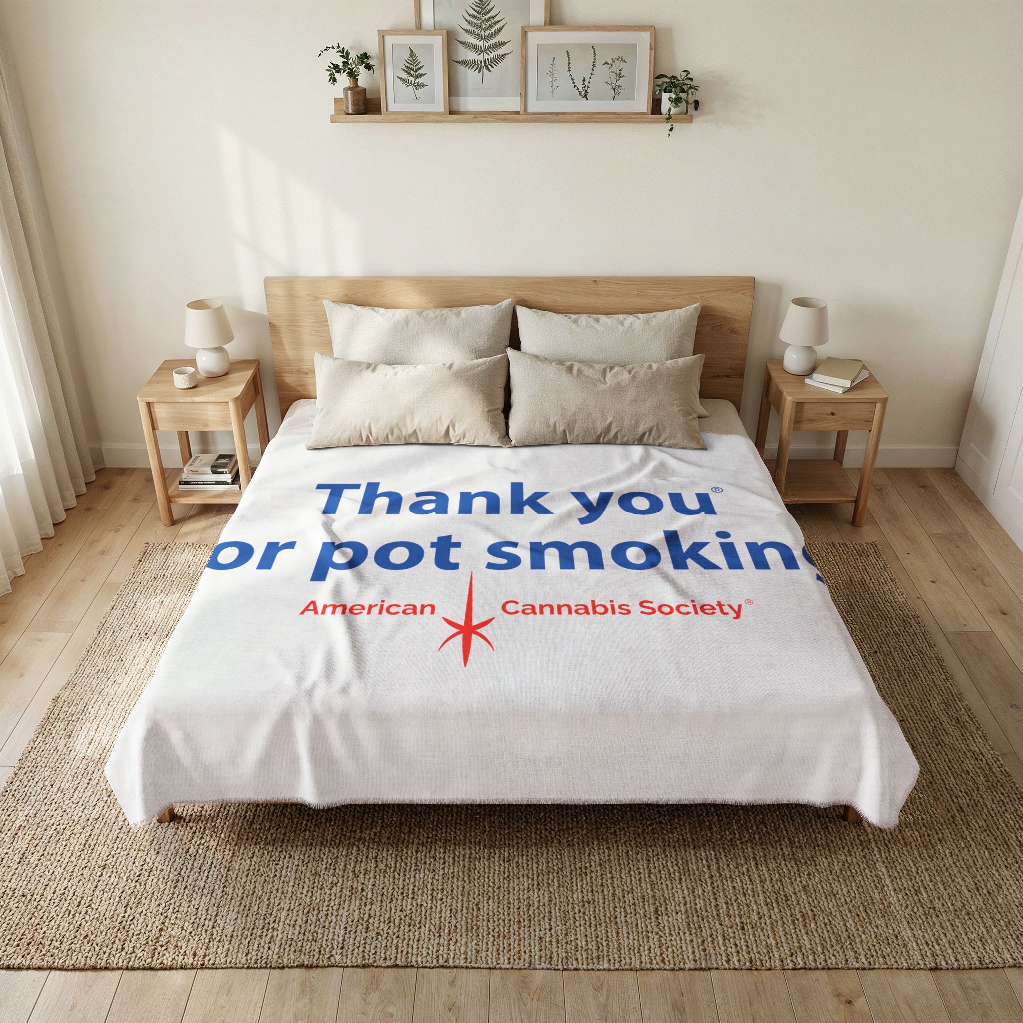 Thank You For Pot Smoking® Woven-Style Coverlet – view 2