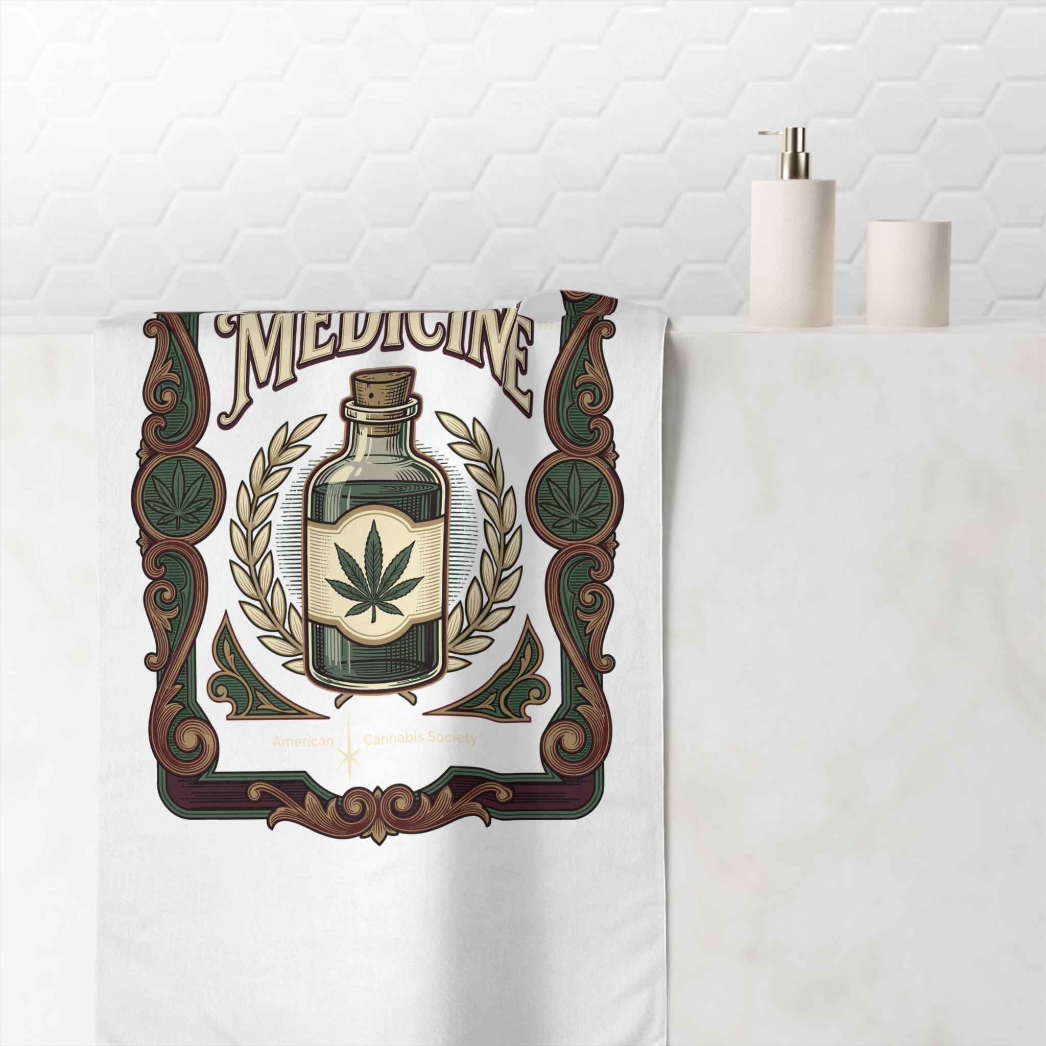Give Me My Medicine™ Mink-Cotton Towel – White – view 4