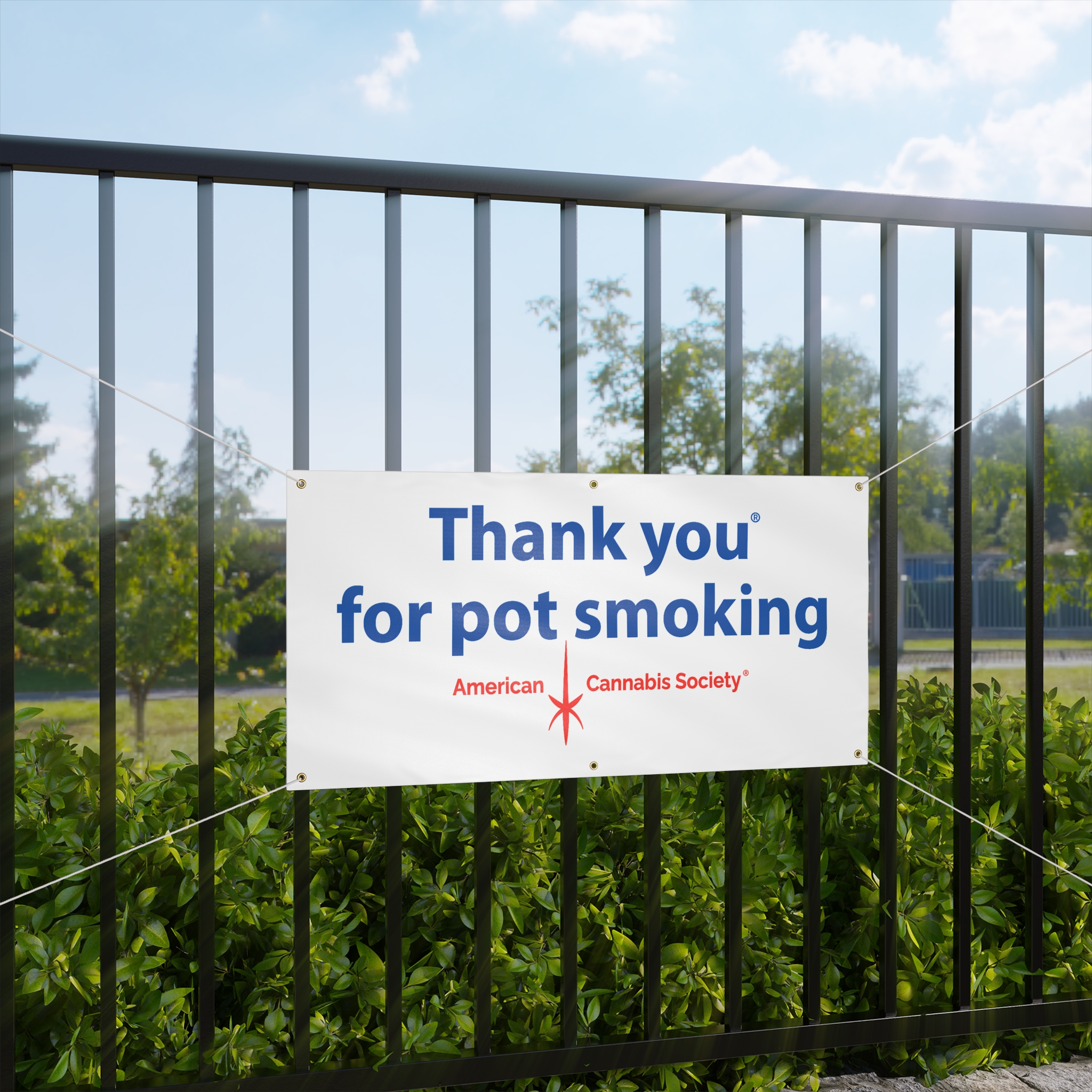 Thank You For Pot Smoking® Matte Banner – view 1