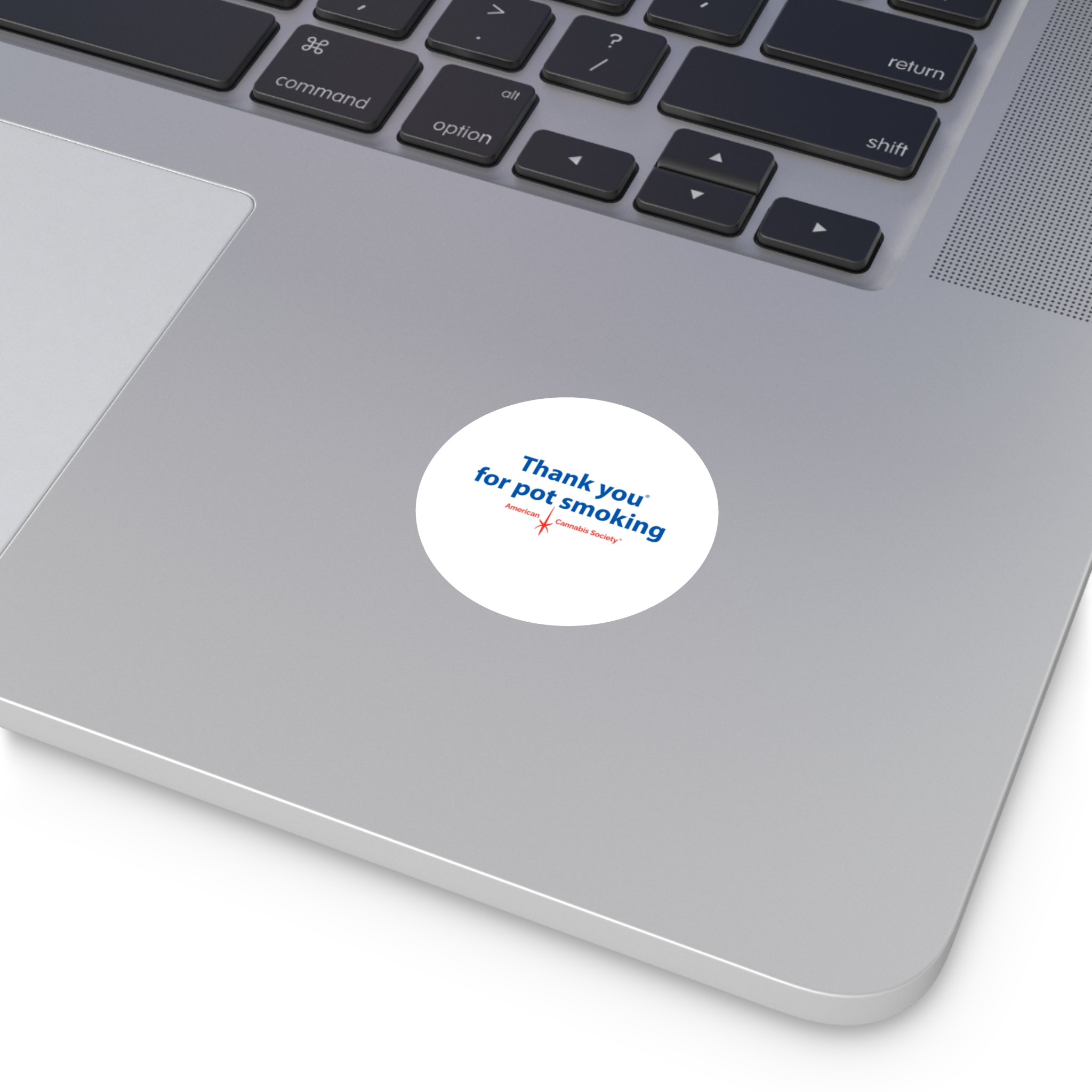 Thank You For Pot Smoking® Round Vinyl Sticker — American Cannabis Society® Matte Decal - Image 7