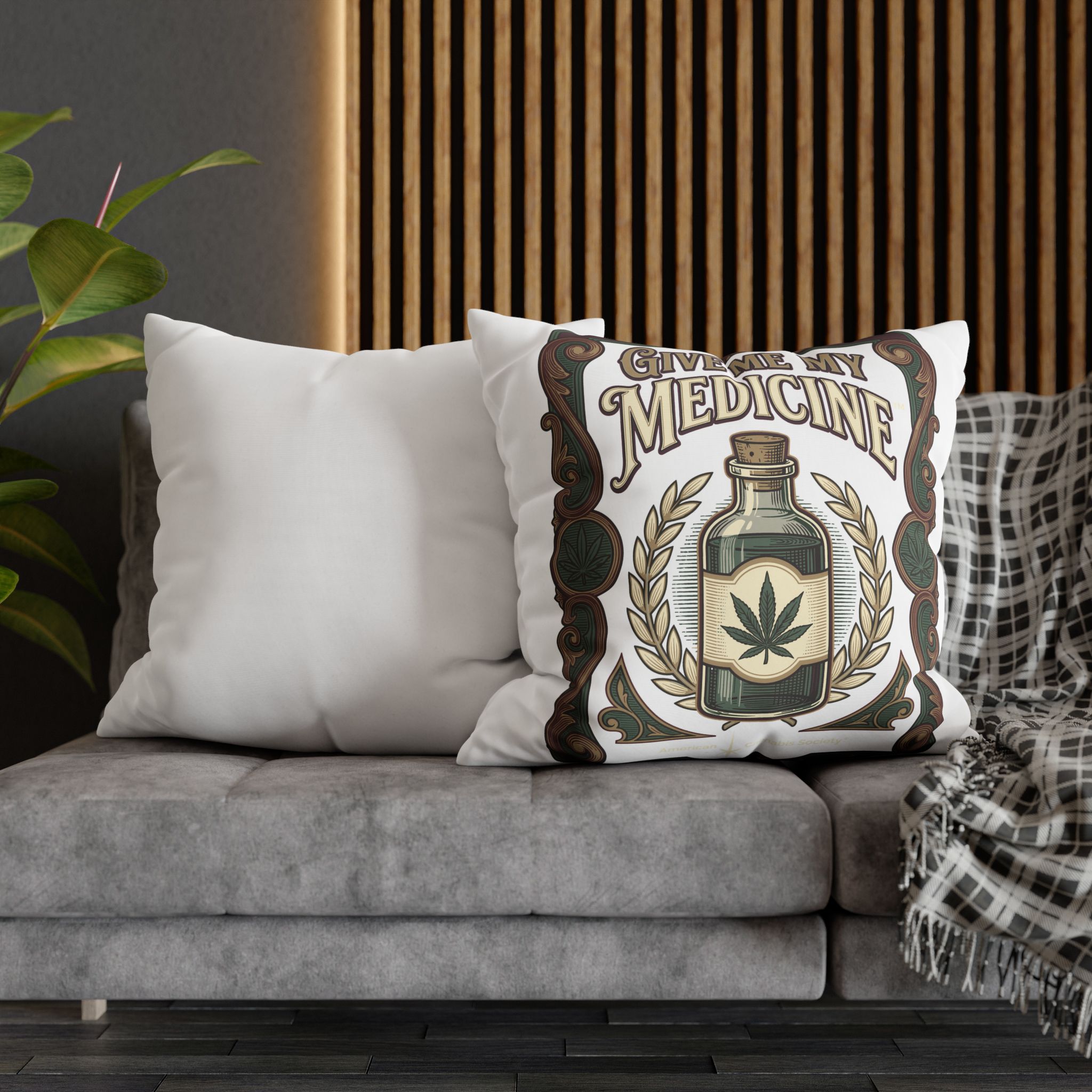 Give Me My Medicine™ Square Canvas Pillowcase – 26" × 26" – view 7