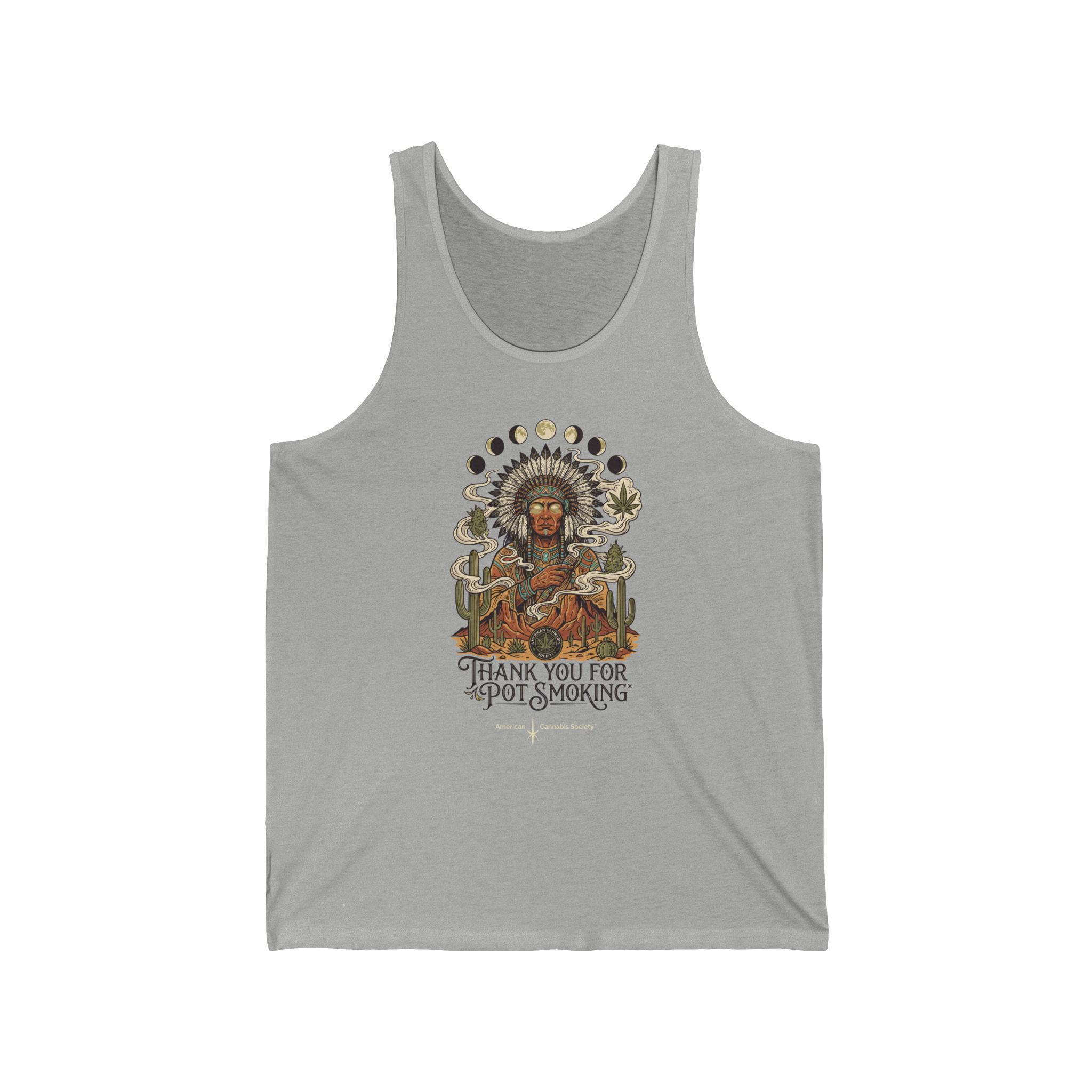 Thank You For Pot Smoking® Desert Chief Unisex Jersey Tank – Athletic Heather
