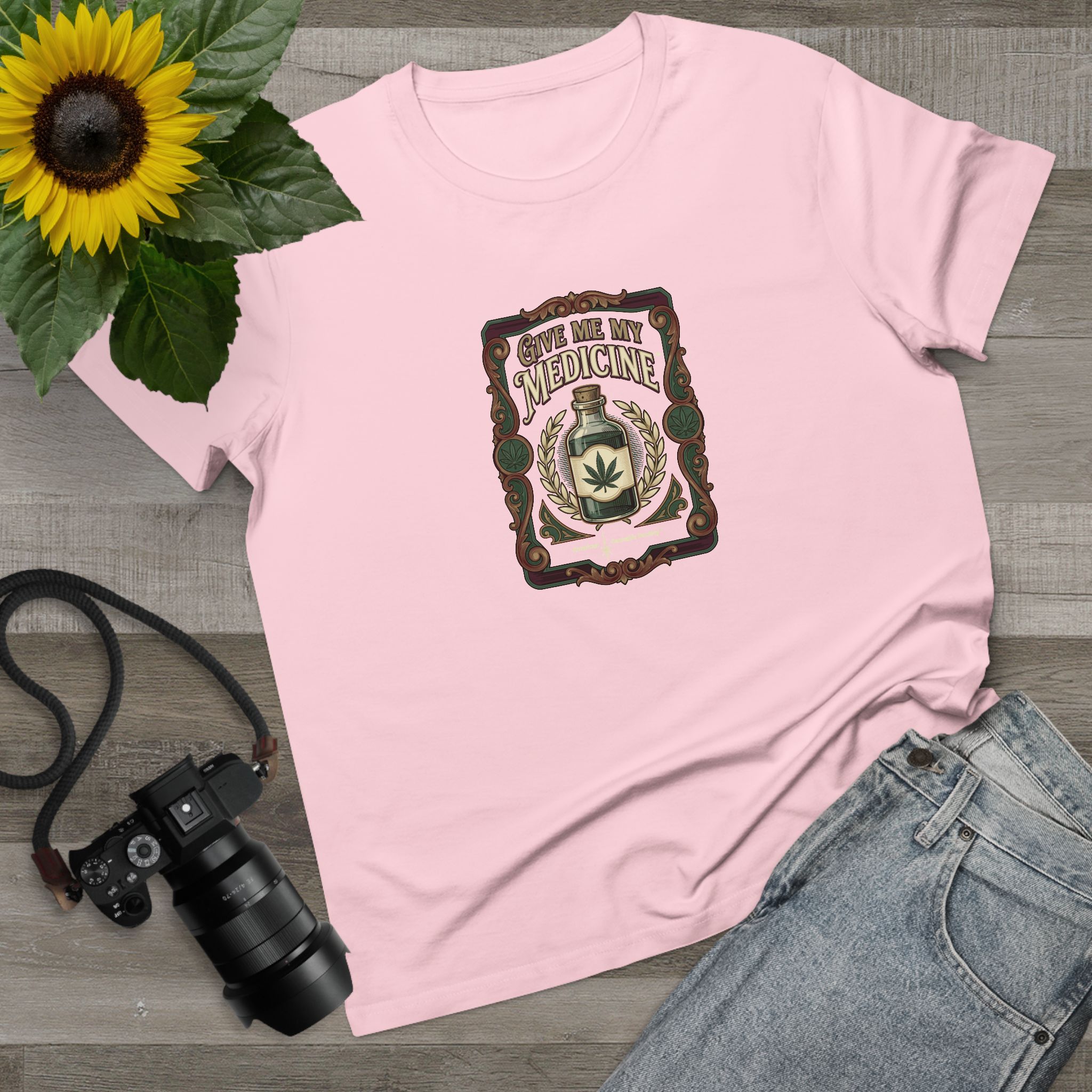 Give Me My Medicine™ Women's Maple Tee – Pink, view 3
