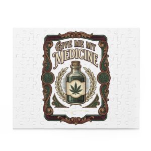 Give Me My Medicine™ Jigsaw Puzzle in Gift Box – 10" × 8" (120 pcs)