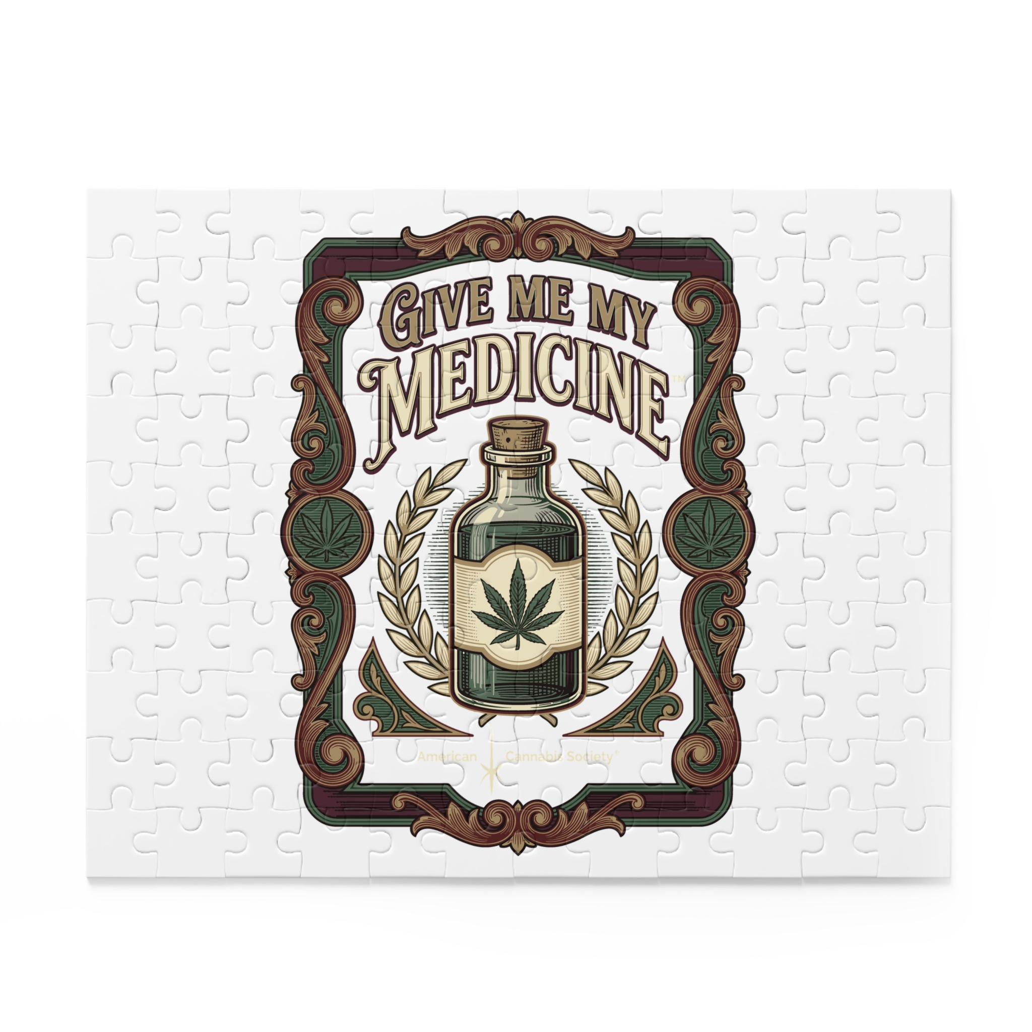 Give Me My Medicine™ Jigsaw Puzzle in Gift Box – 10" × 8" (120 pcs)