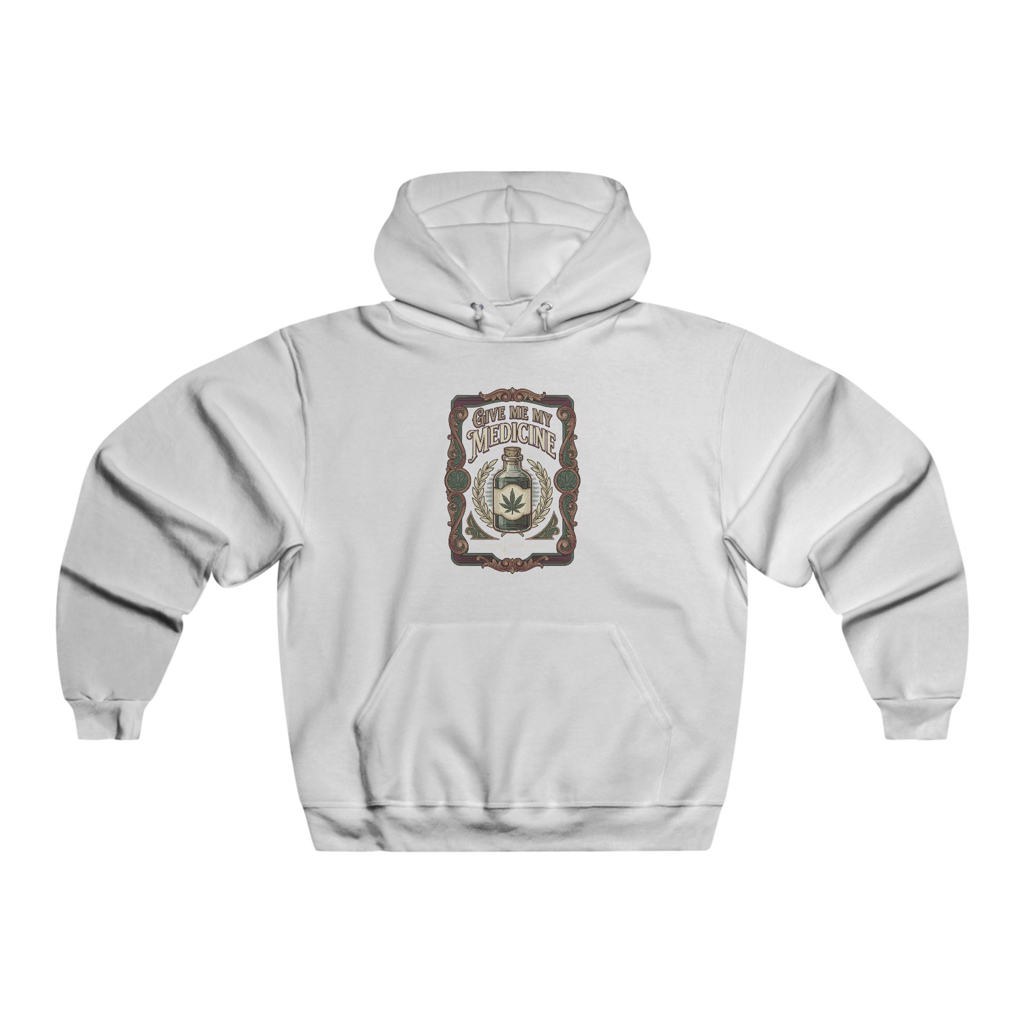 Give Me My Medicine™ Men's Fleece Hoodie – White