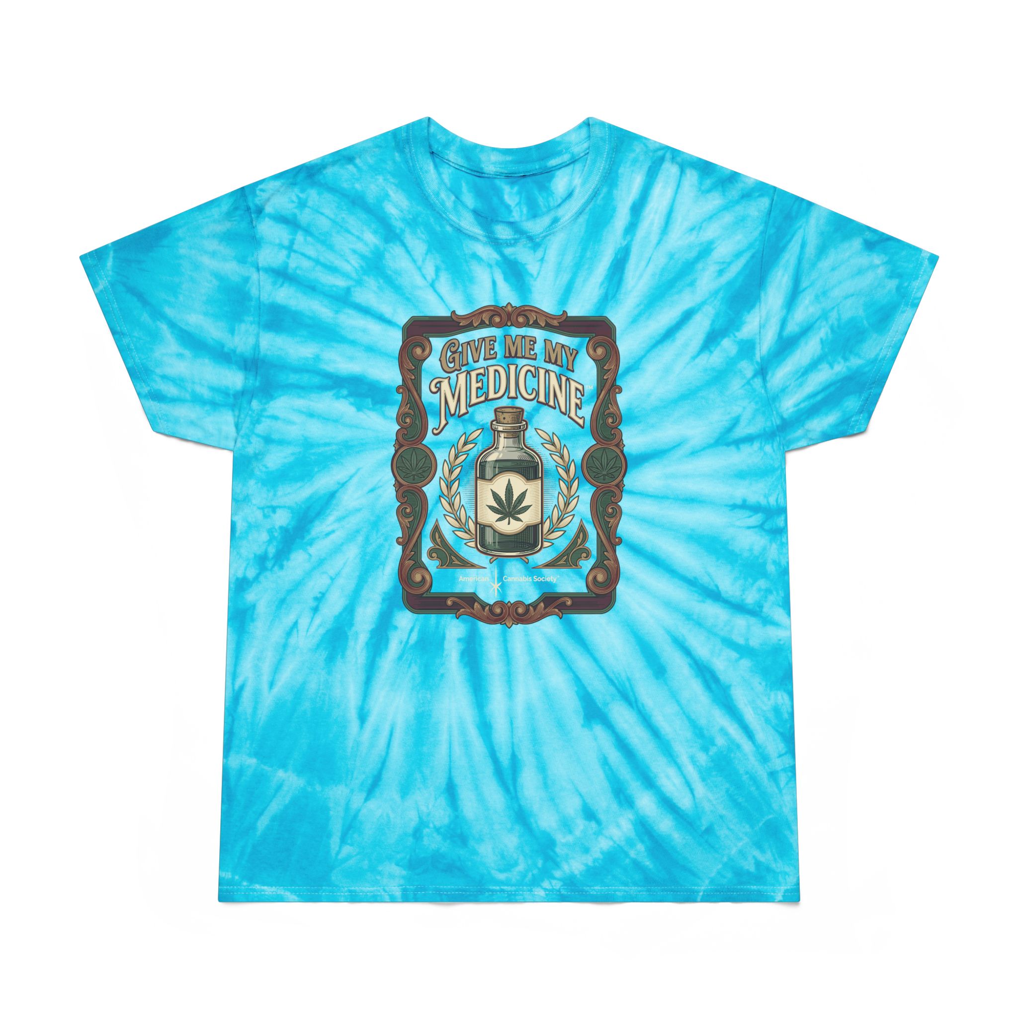 Give Me My Medicine™ Cyclone Tie-Dye Tee – Turquoise