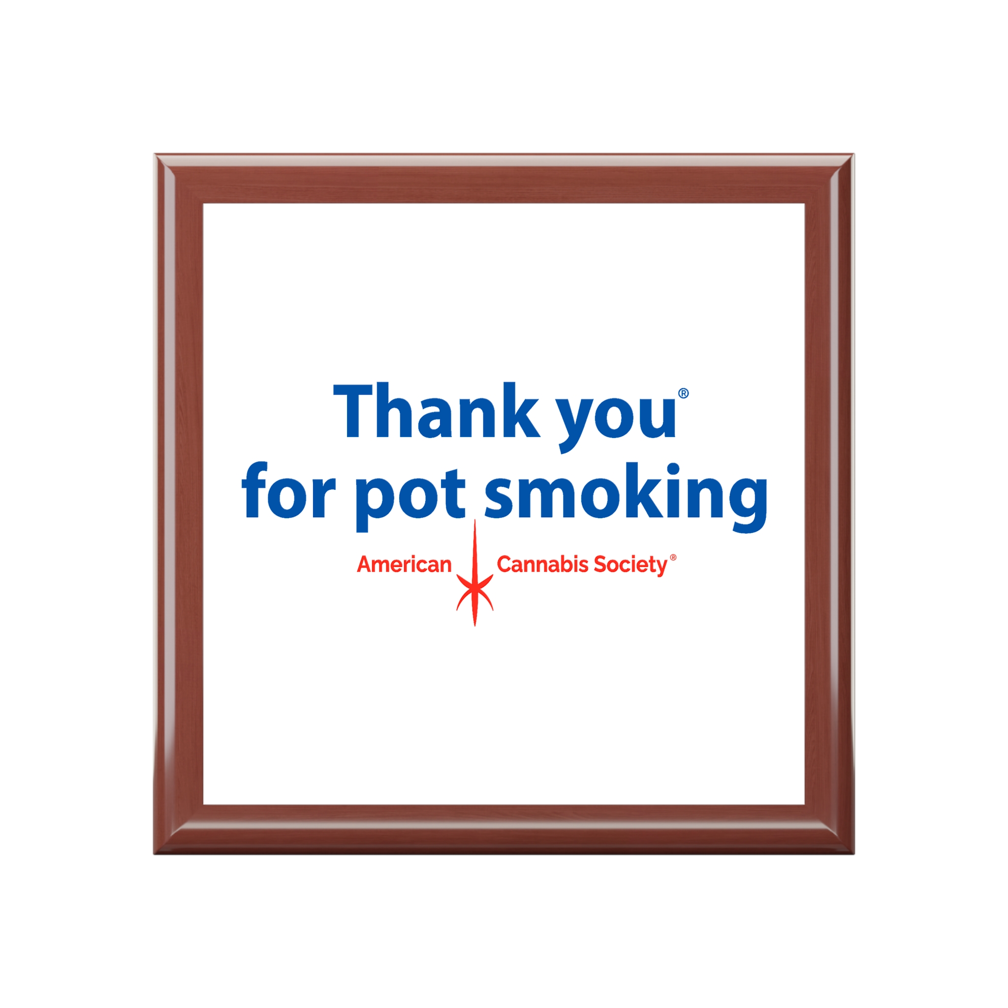 Thank You For Pot Smoking® Jewelry Box – Golden Oak