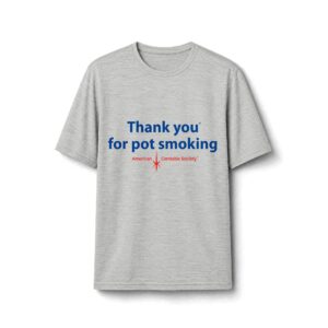 Thank You For Pot Smoking® Electric Heather Performance Tee – Silver Electric