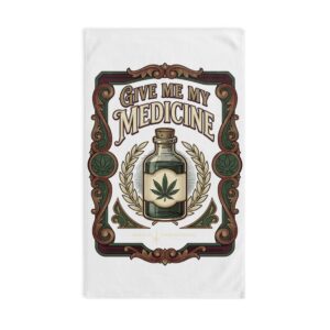 Give Me My Medicine™ Hand Towel – White base