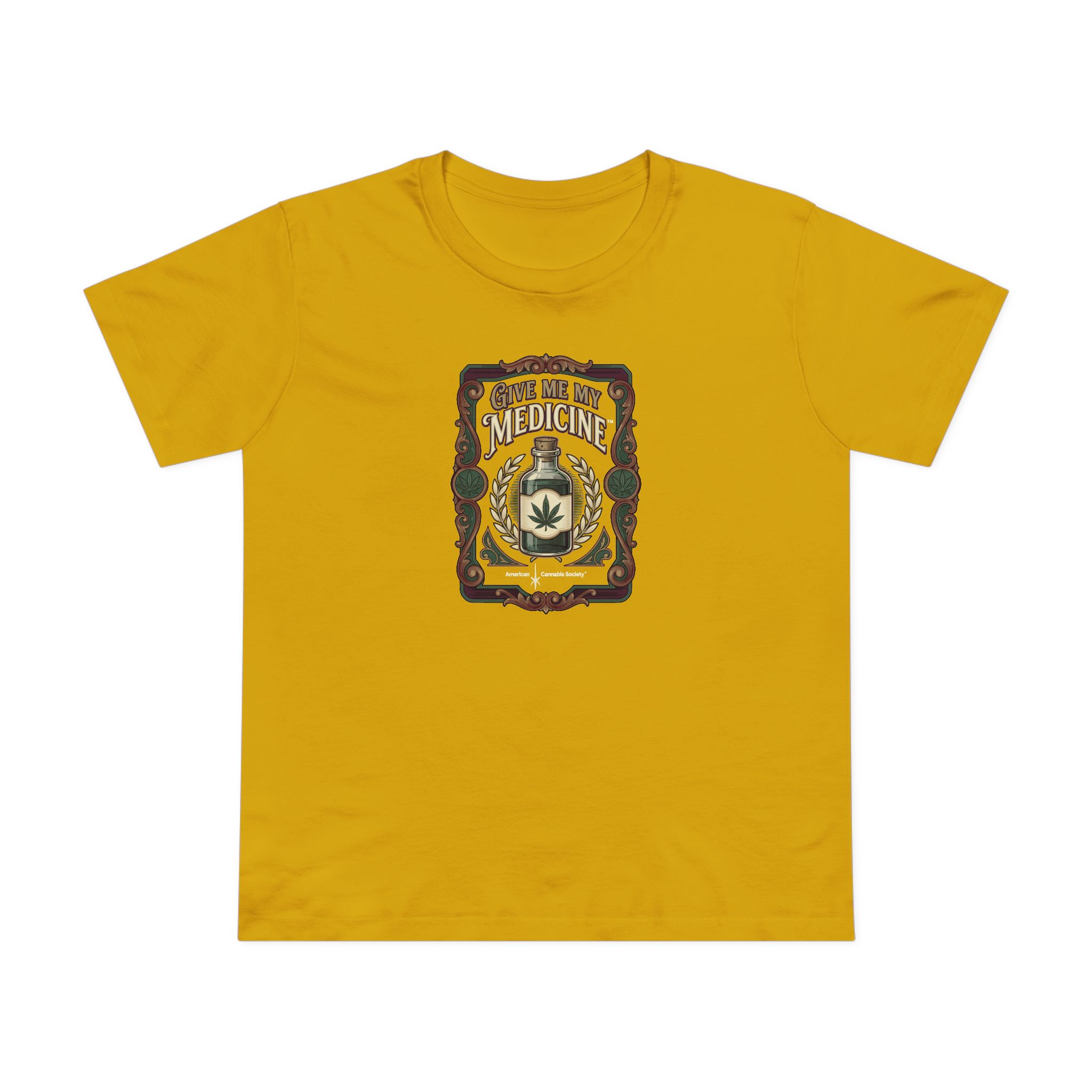 Give Me My Medicine™ Women's Maple Tee – Mustard