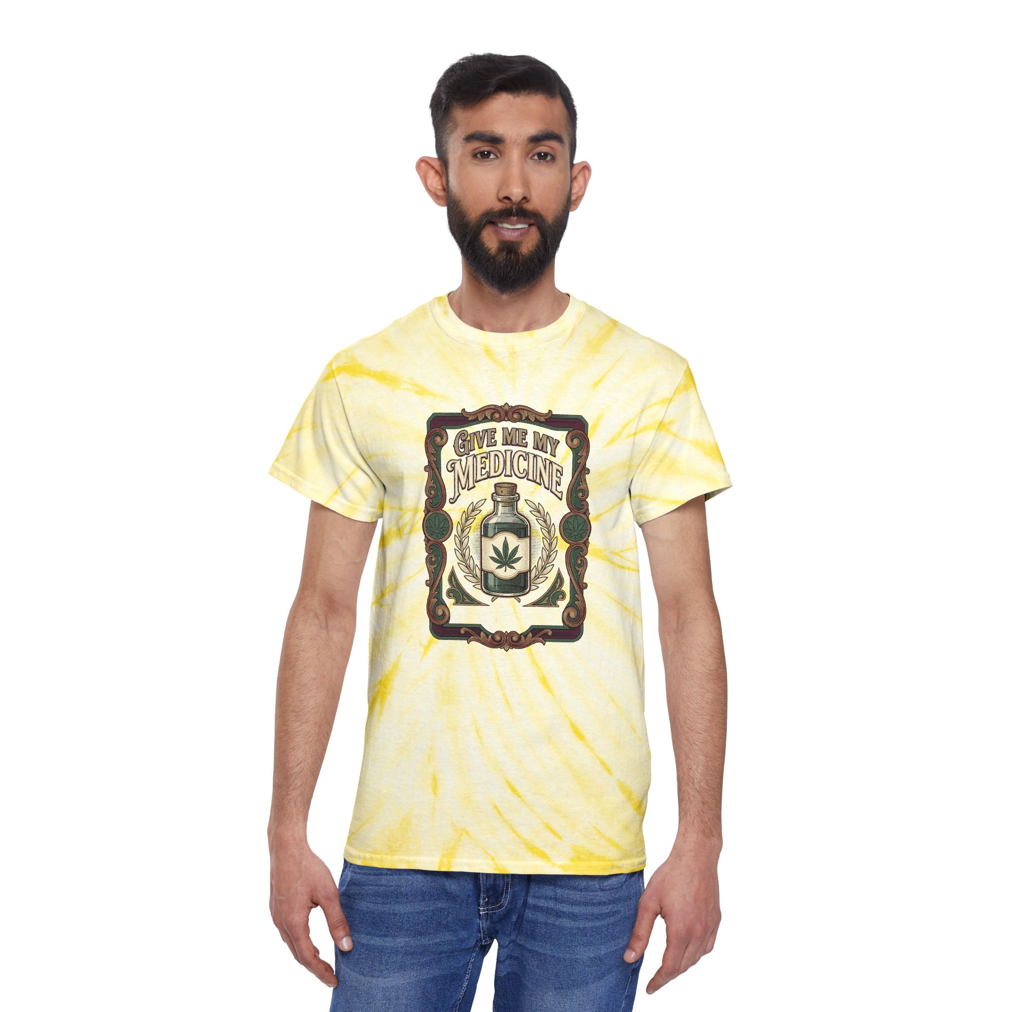 Give Me My Medicine™ Cyclone Tie-Dye Tee – Pale Yellow – view 3